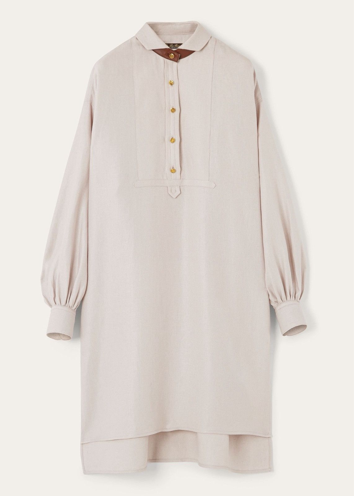 Loro Piana o1srvl11e0526 FAP0334 Anastasia Midi Dress in Light Beige Size XS / US 0-2 / IT 36-38 - 1 Thumbnail