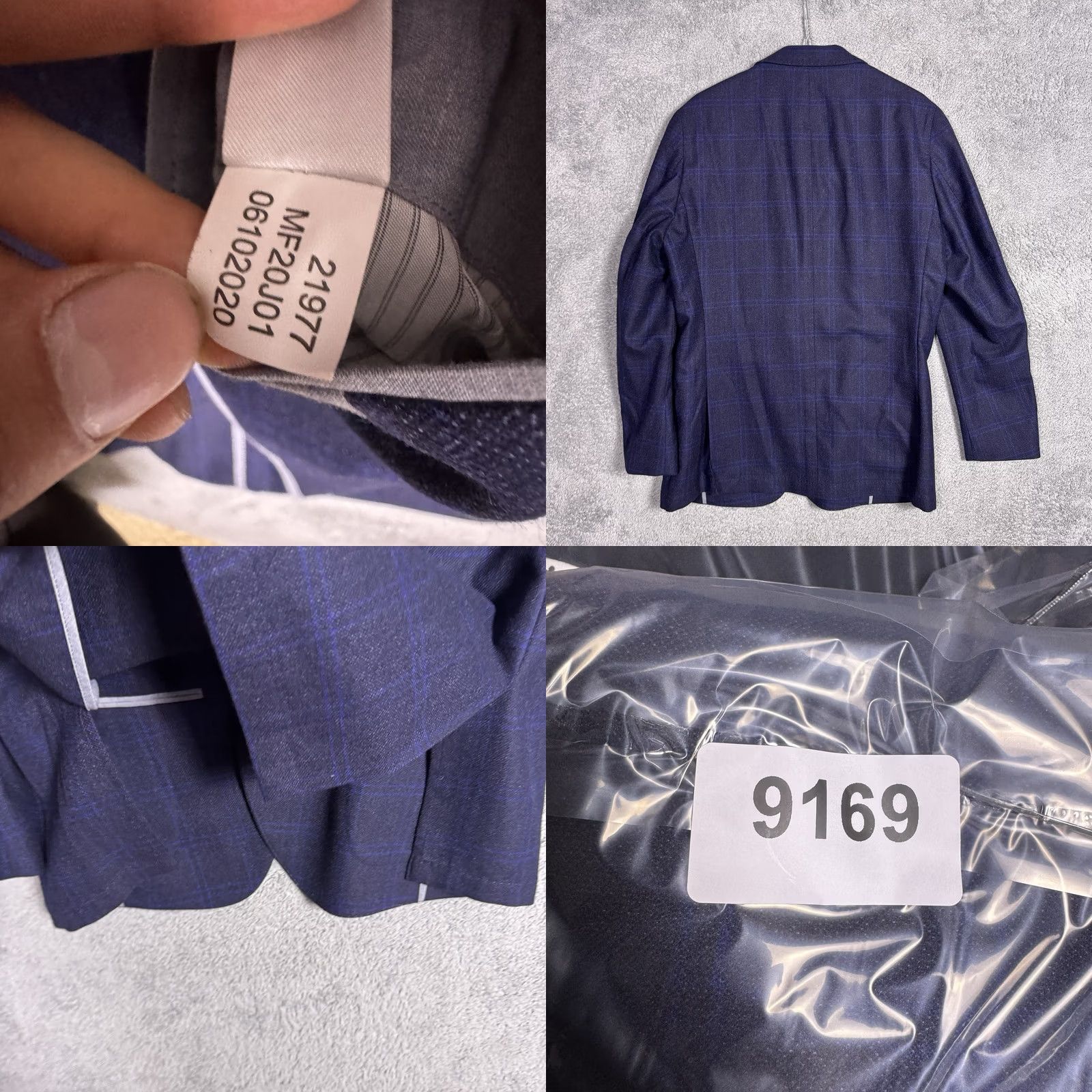 Peter Millar Peter Millar Sport Coat Men M Wool Windowpane Crown Crafted Fall Check Soft Blue Size US M / EU 48-50 / 2 - 9 Thumbnail