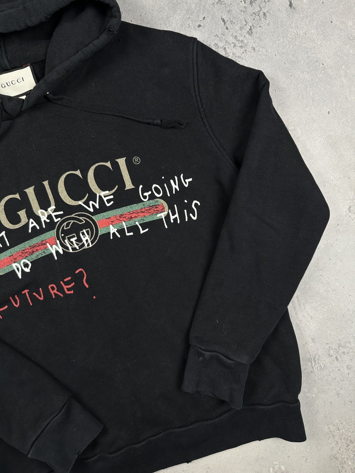 Gucci Gucci Coco Capitán Future Logo Hoodie Black Oversized Italy Size US M / EU 48-50 / 2 - 3 Thumbnail