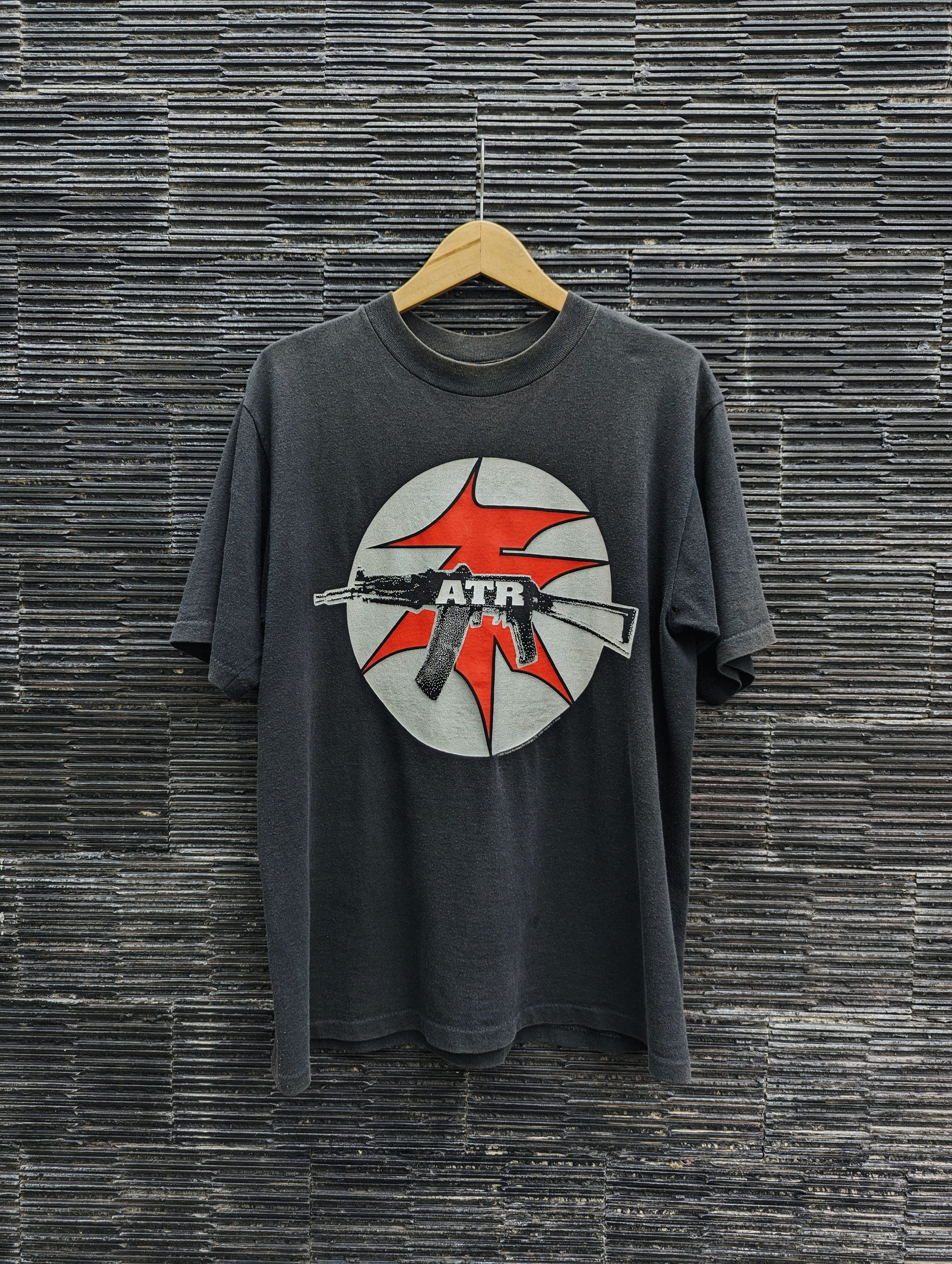 image of Band Tees x Vintage Atari Teenage Riot - Future War in Black, Men's (Size Large)