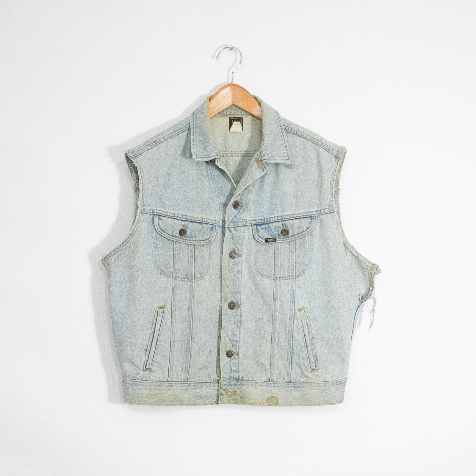 Lee Vintage 70s Lee Patd 153438 Trucker Jacket Large Cutoff Size US L / EU 52-54 / 3 - 1 Thumbnail