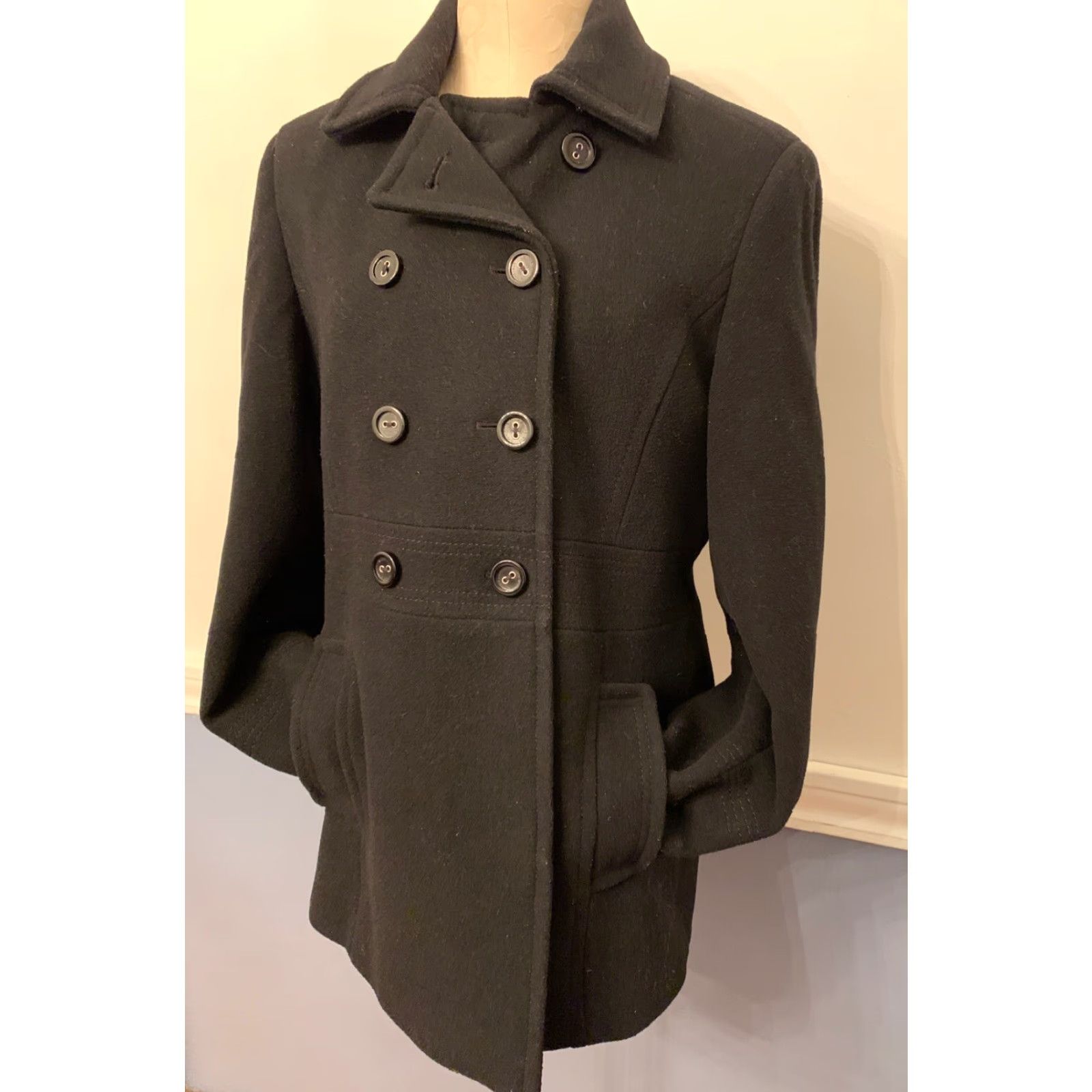 Calvin Klein VINTAGE Calvin Klein Coat Black Wool Blend Coat Women 10 10 Calvin Klein Black Wool Blend Women Below Hip Coat Mens? Size L / US 10 / IT 46 - 3 Thumbnail