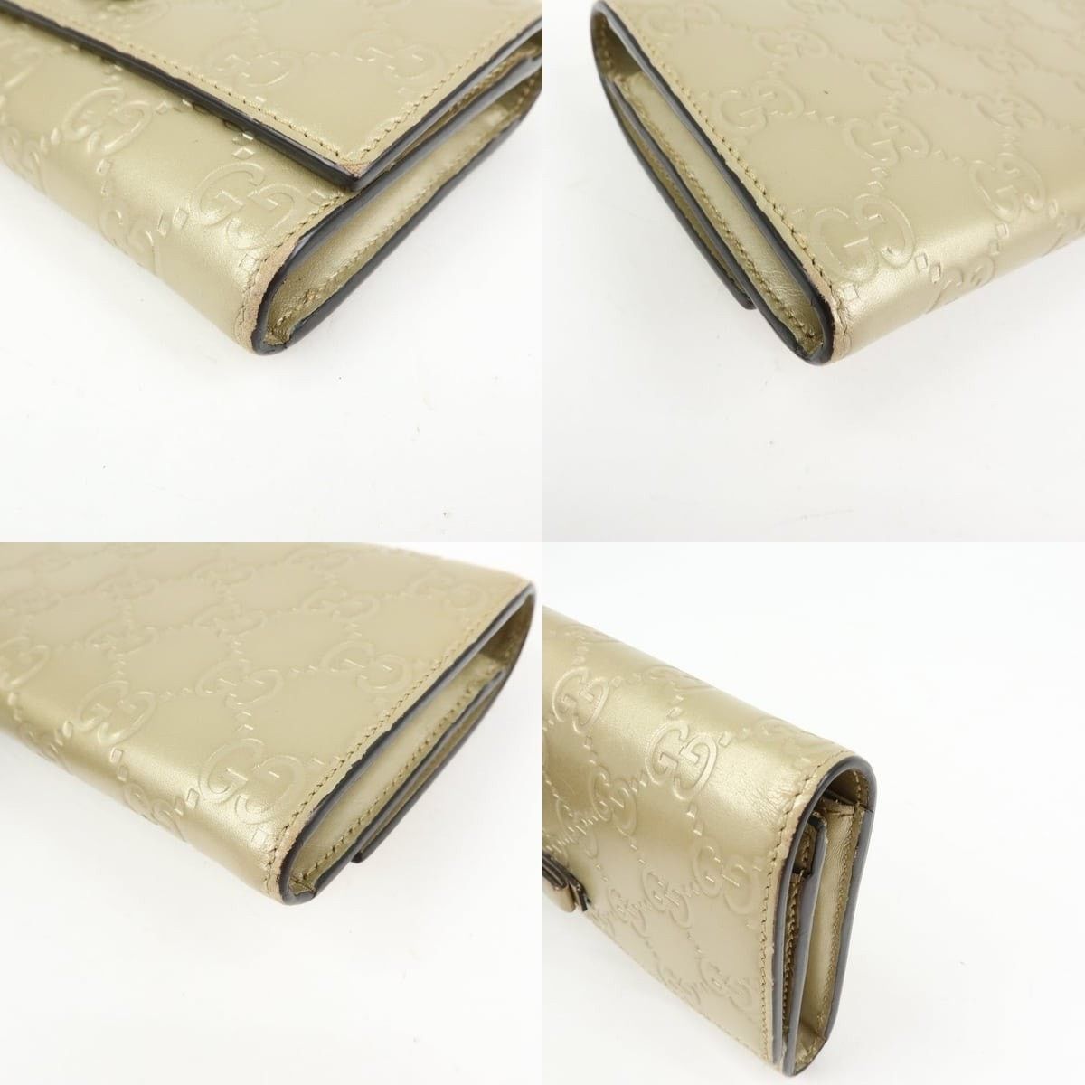 Gucci Gucci Guccissima Interlocking G Flap Wallet Patent Leather Size ONE SIZE - 4 Thumbnail