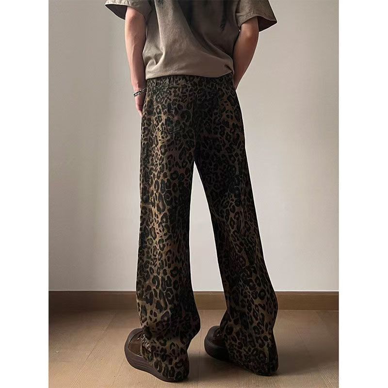 Japanese Brand × Jean High Street Vintage Leopard Print Straight Leg Jeans Size US 34 / EU 50 - 4 Thumbnail