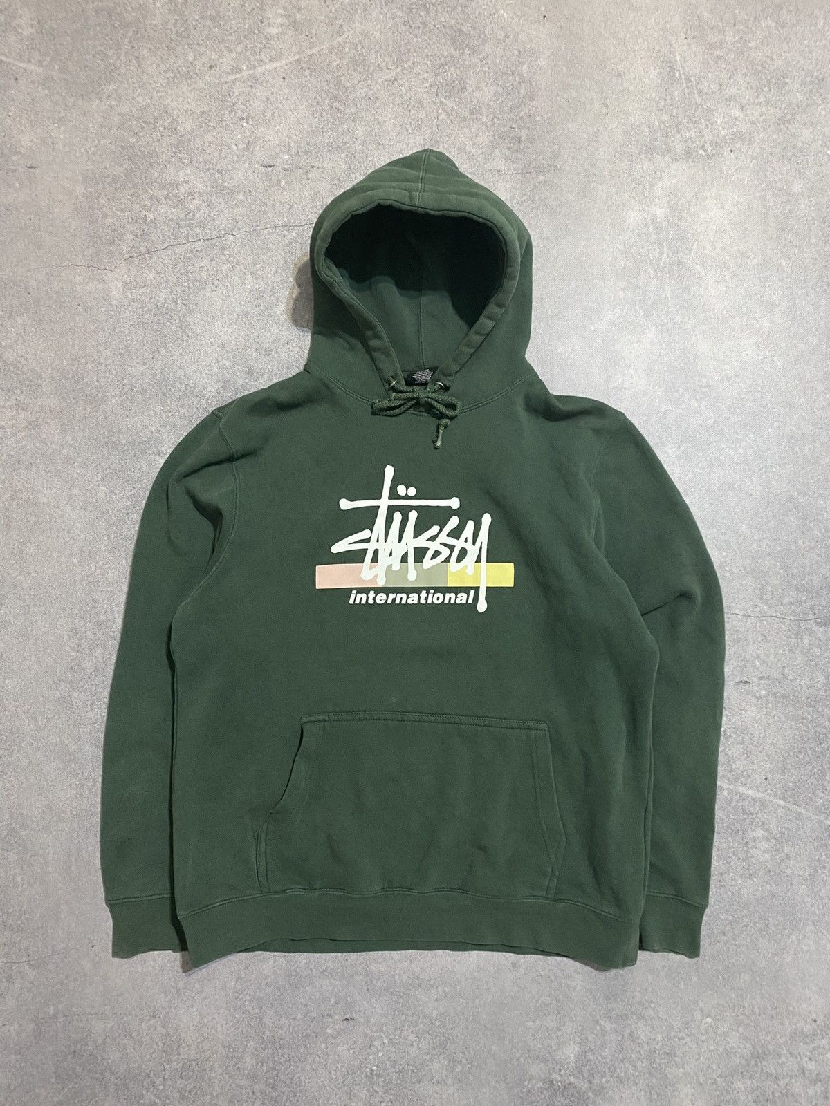 Stussy × Vintage Vintage 90s Stussy International Distressed Hoodie Size US M / EU 48-50 / 2 - 1 Thumbnail