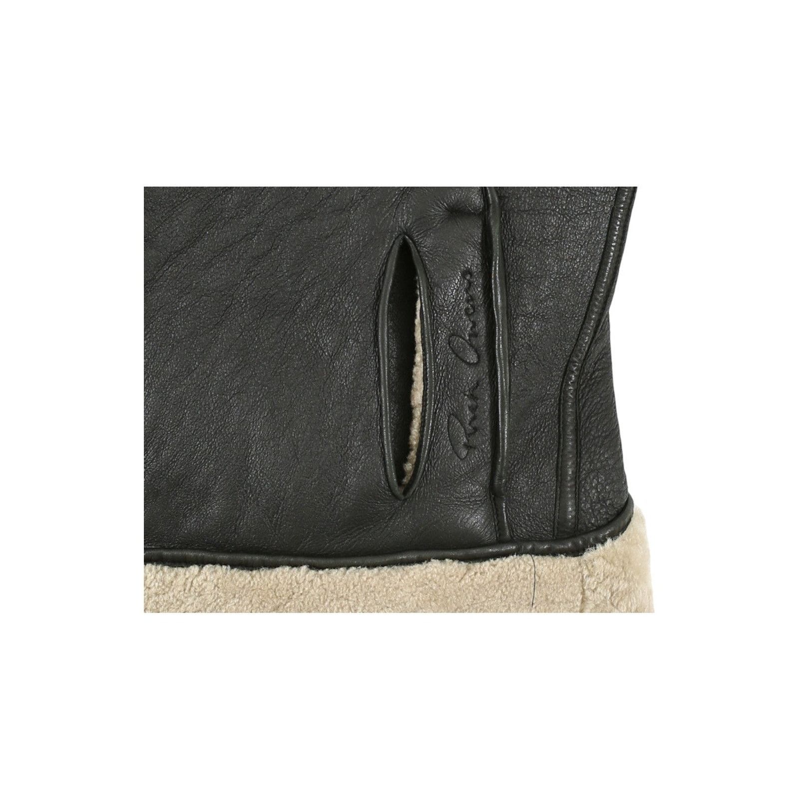 Rick Owens F/W 2011 Reversible Leather Shearling Biker Jacket Size XS / US 0-2 / IT 36-38 - 3 Thumbnail