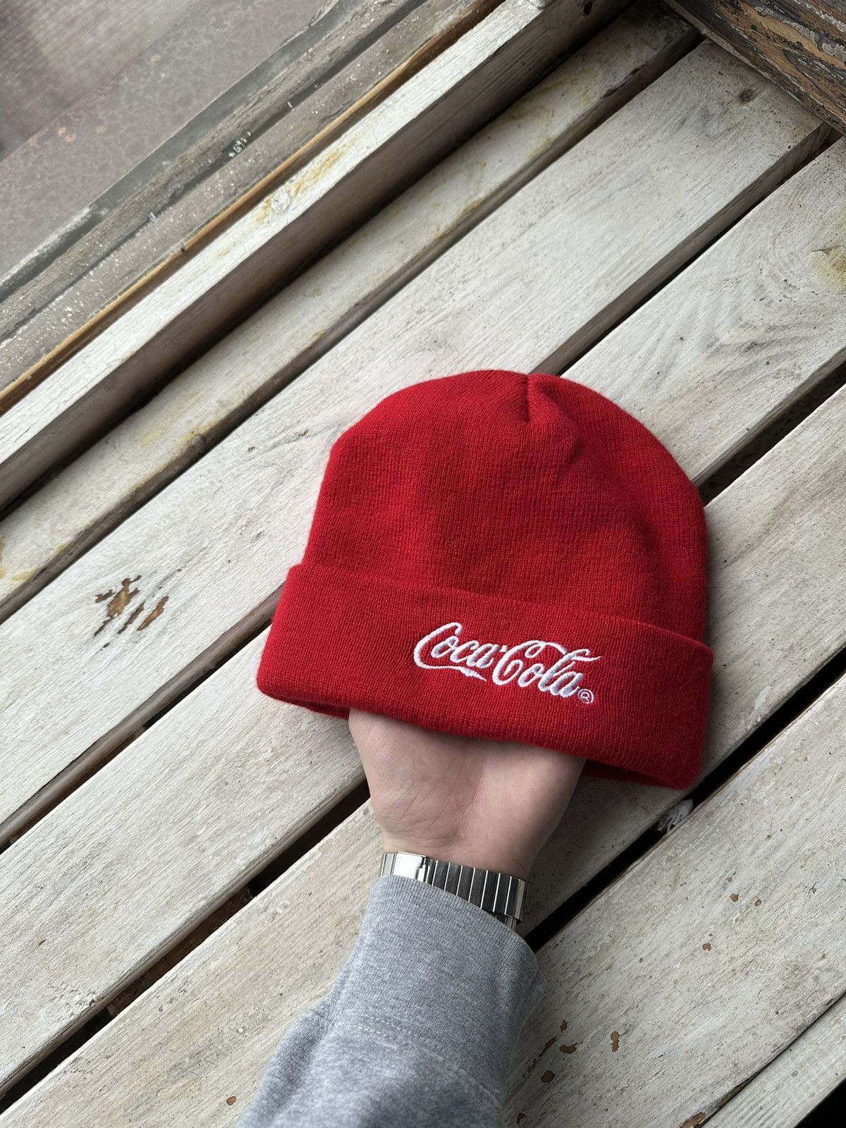 Coca Cola × Vintage 🚨Coca Cola Y2K Vintage Hat Pom Pom beanie hat coca cola Size ONE SIZE - 1 Thumbnail