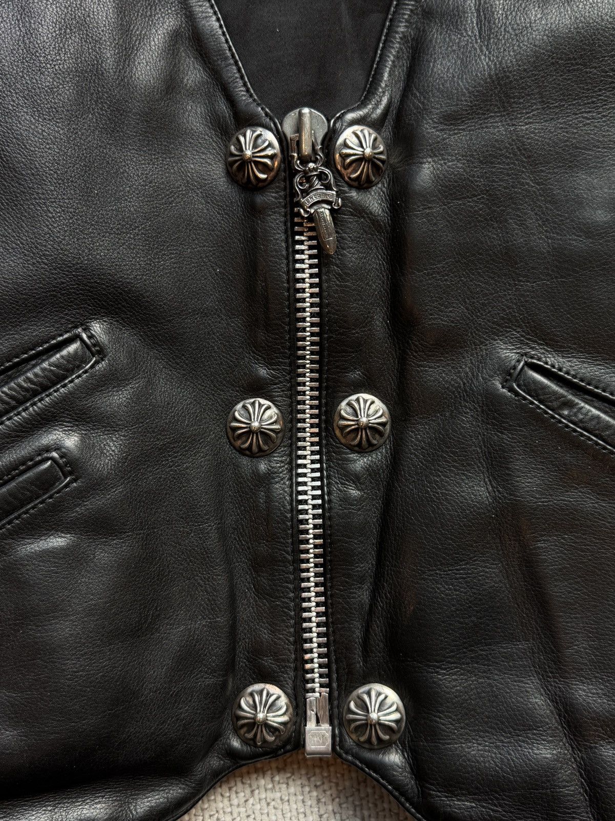 Chrome Hearts Chrome Hearts Cross Leather Vest Size US L / EU 52-54 / 3 - 6 Thumbnail
