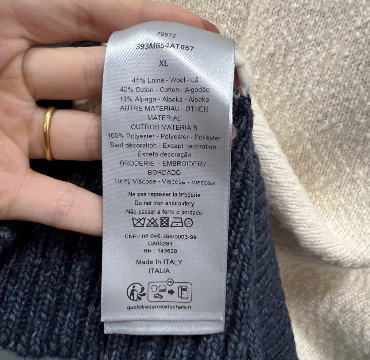 Dior Dior × Denim Tears Color-block V-neck Knit Vest J41 Size XL / US 12-14 / IT 48-50 - 4 Thumbnail