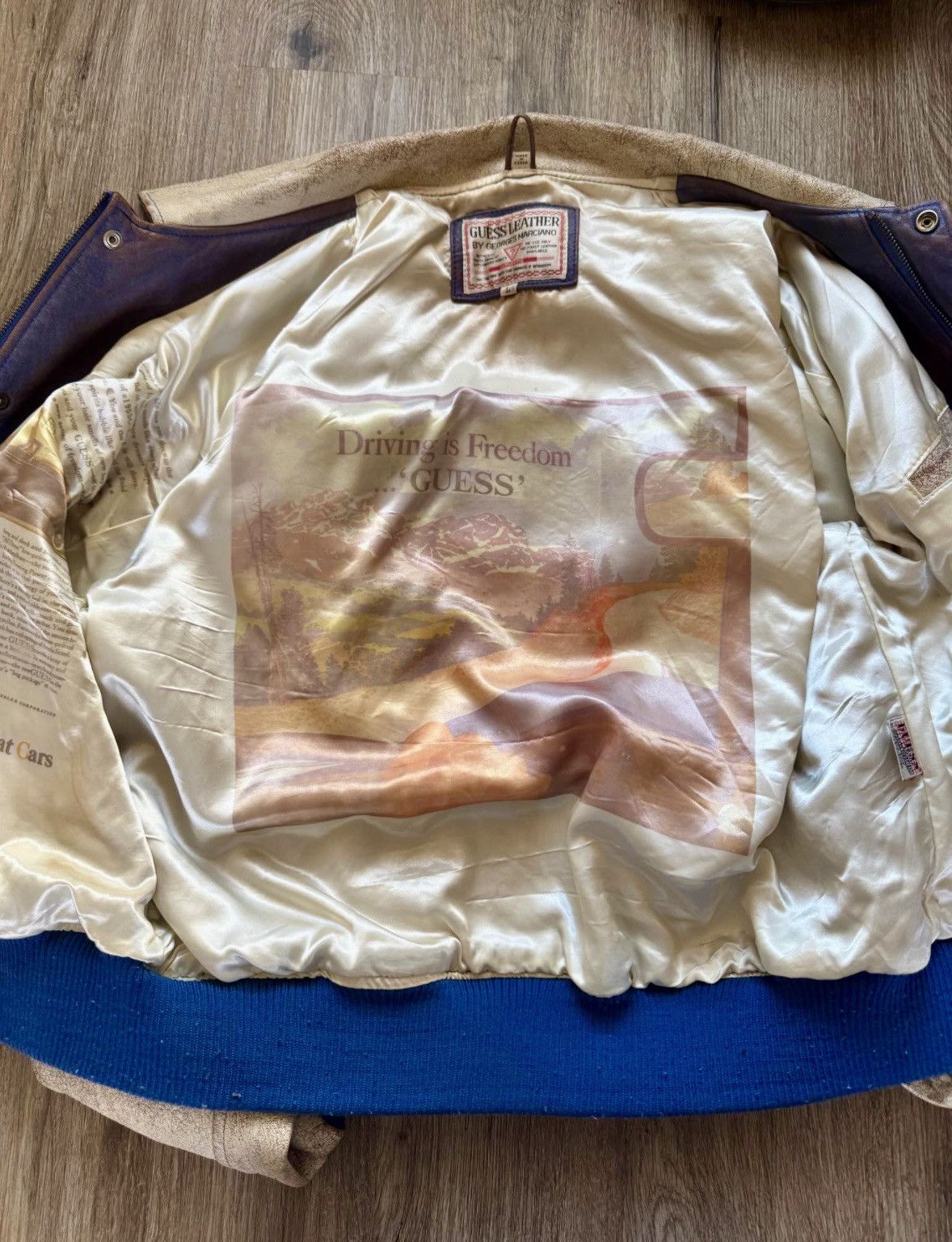 Guess Vintage Guess Varsity Jacket 90s Georges Marciano Route 66 Size US L / EU 52-54 / 3 - 3 Thumbnail