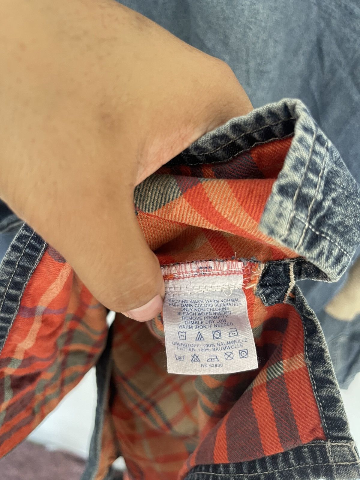 Japanese Brand × Lands' End × Vintage LAND’s END DENIM SHIRT BUTTON UP Size US L / EU 52-54 / 3 - 6 Thumbnail