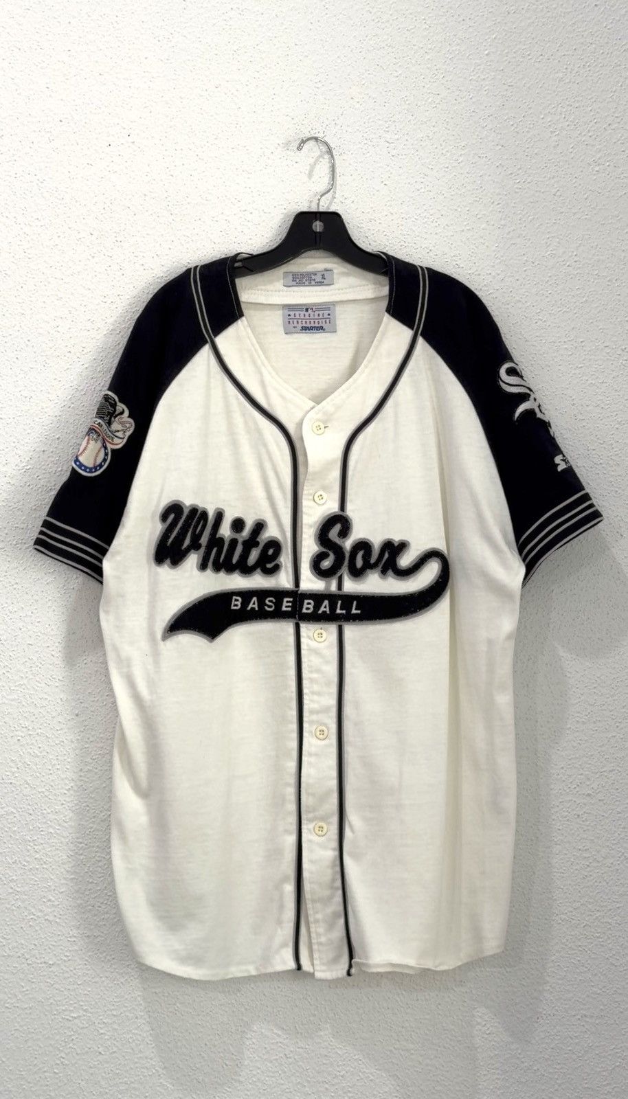 Starter Vintage 90s Chicago White Sox MLB Starter Tail Sweep Script Size US XL / EU 56 / 4 - 1 Thumbnail