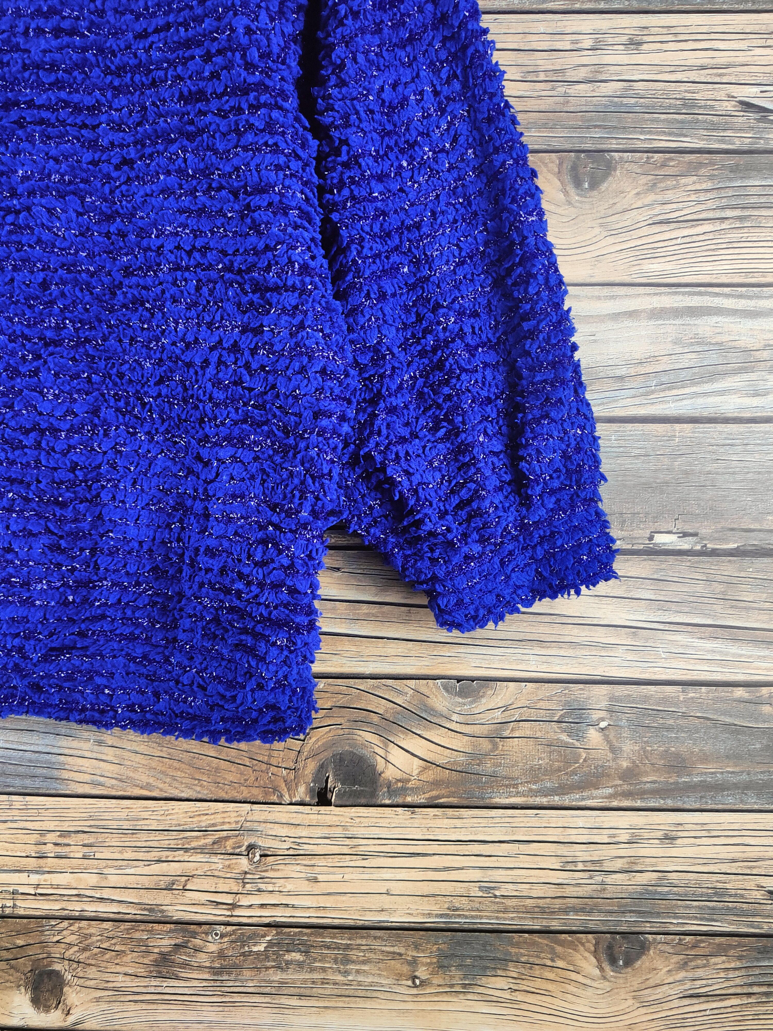 Japanese Brand Plein Beaute Blue Fur Mohair Knitwear #46-907 Size M / US 6-8 / IT 42-44 - 6 Thumbnail