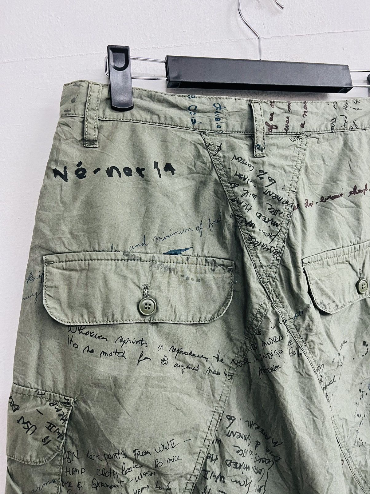 Issey Miyake RARE OG VINTAGE NE-NET ISSEY MIYAKE MILITARY CARGO SHORT Size US 30 / EU 46 - 6 Thumbnail