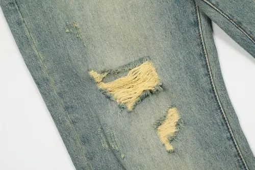 VIBE Wide-leg washed straight whisker ripped cargo flared jeans Size US 32 / EU 48 - 7 Thumbnail