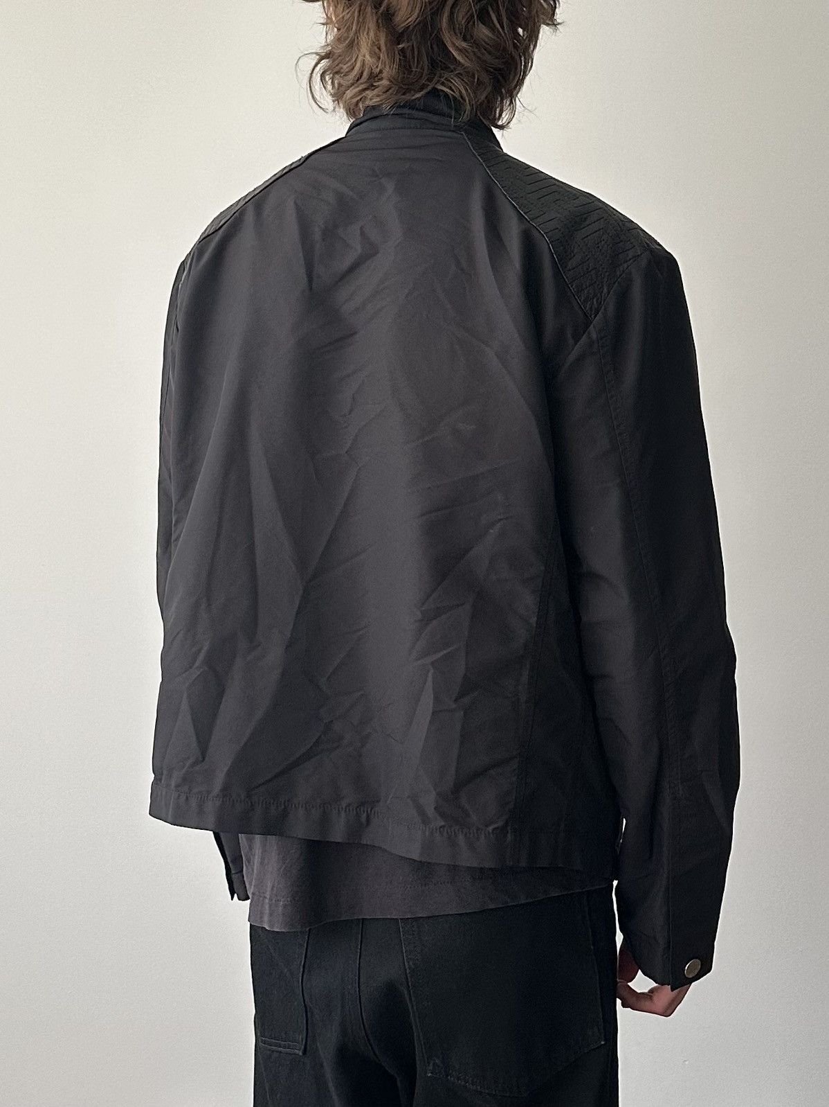 Versace Versace Mainline Nylon Leather Racer Jacket Size US L / EU 52-54 / 3 - 5 Thumbnail
