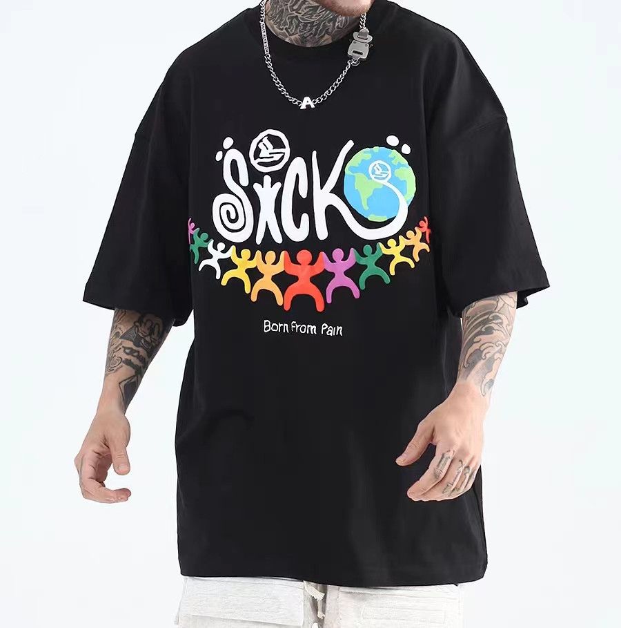 Japanese Brand Funny Cartoon Rainbow Street Hip Hop Short Sleeve T-Shirt Size US M / EU 48-50 / 2 - 2 Thumbnail