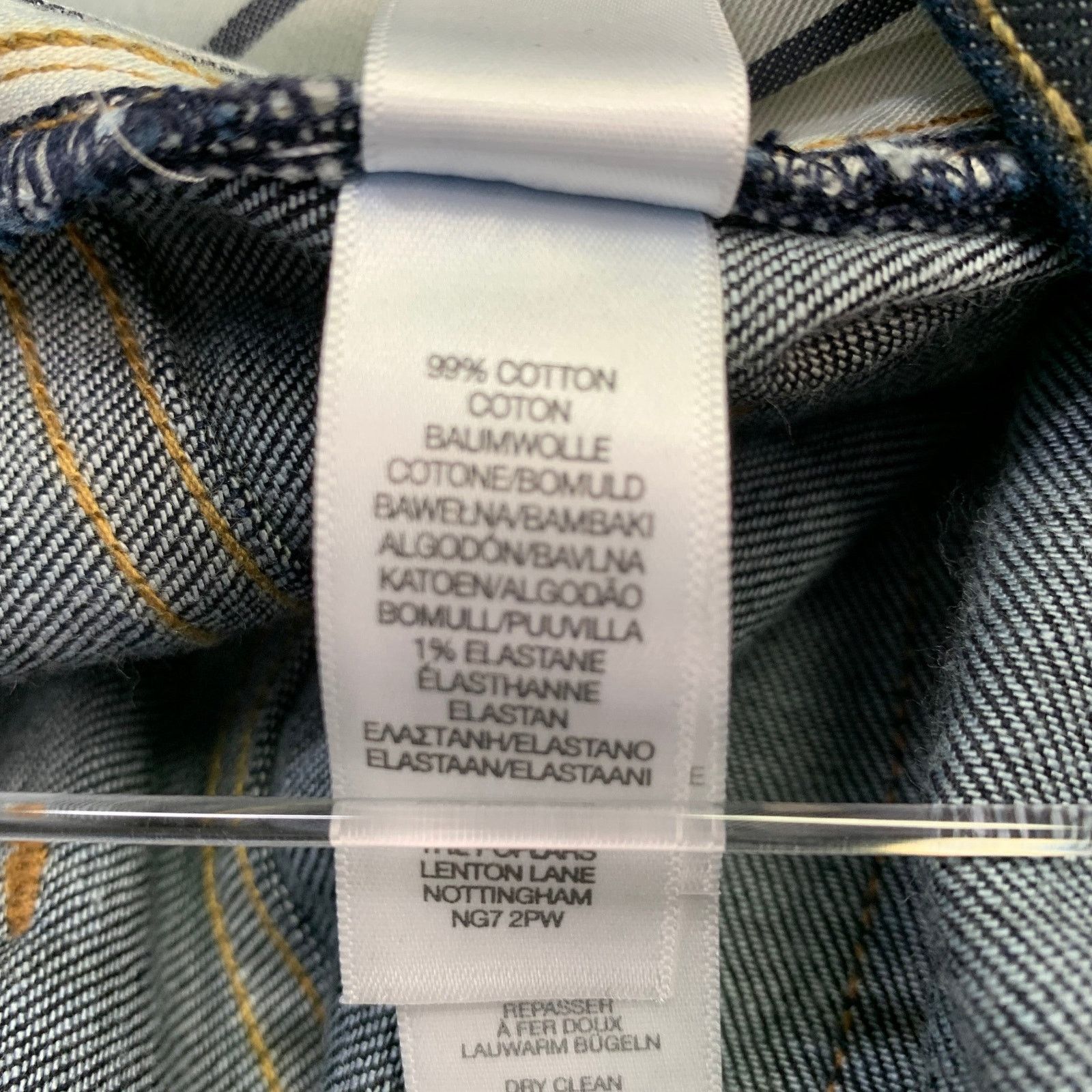 Paul Smith PS by PAUL SMITH Indigo Contrast Stitch Cotton Straight Jean Size US 31 - 7 Thumbnail