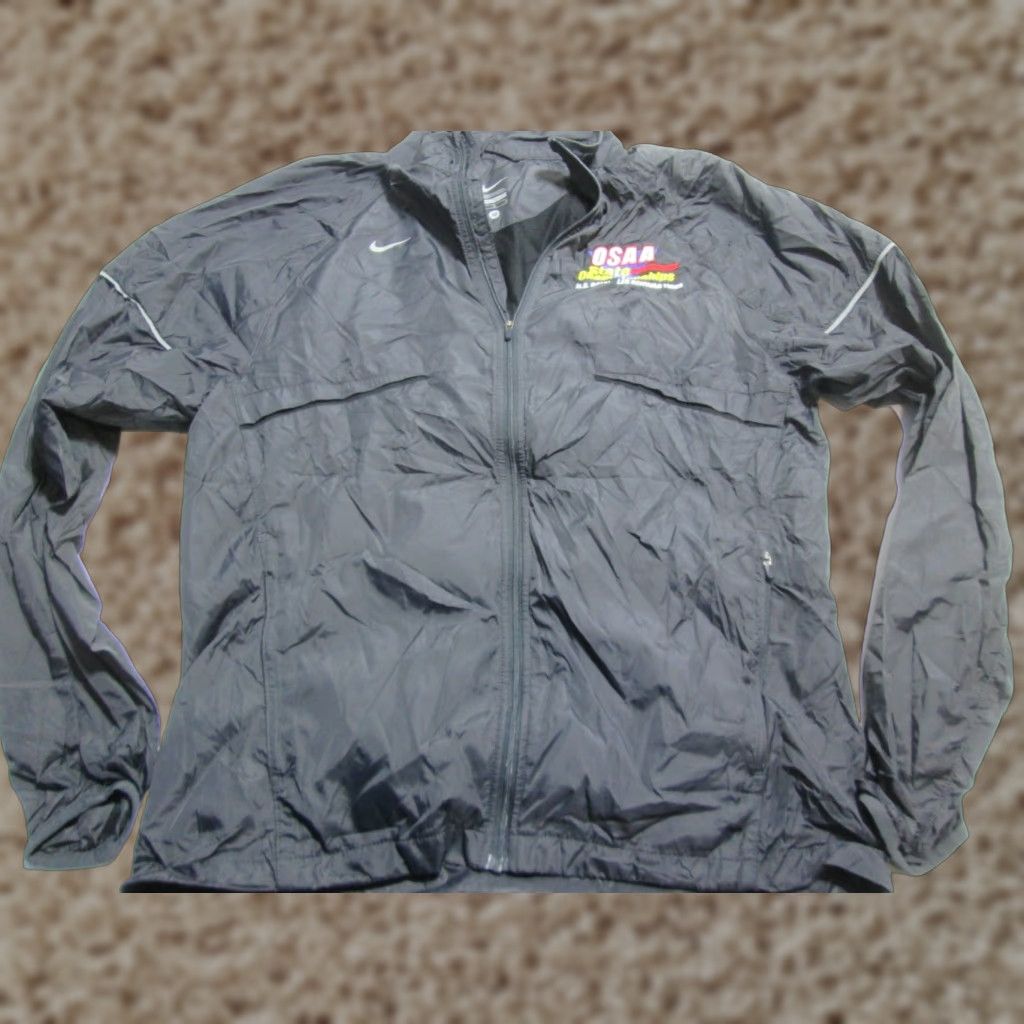 Nike Nike Womens Windbreaker Jacket M Black Outerwear Zip Pockets Solid Long Sleeve USA Womens Size M / US 6-8 / IT 42-44 - 1 Thumbnail
