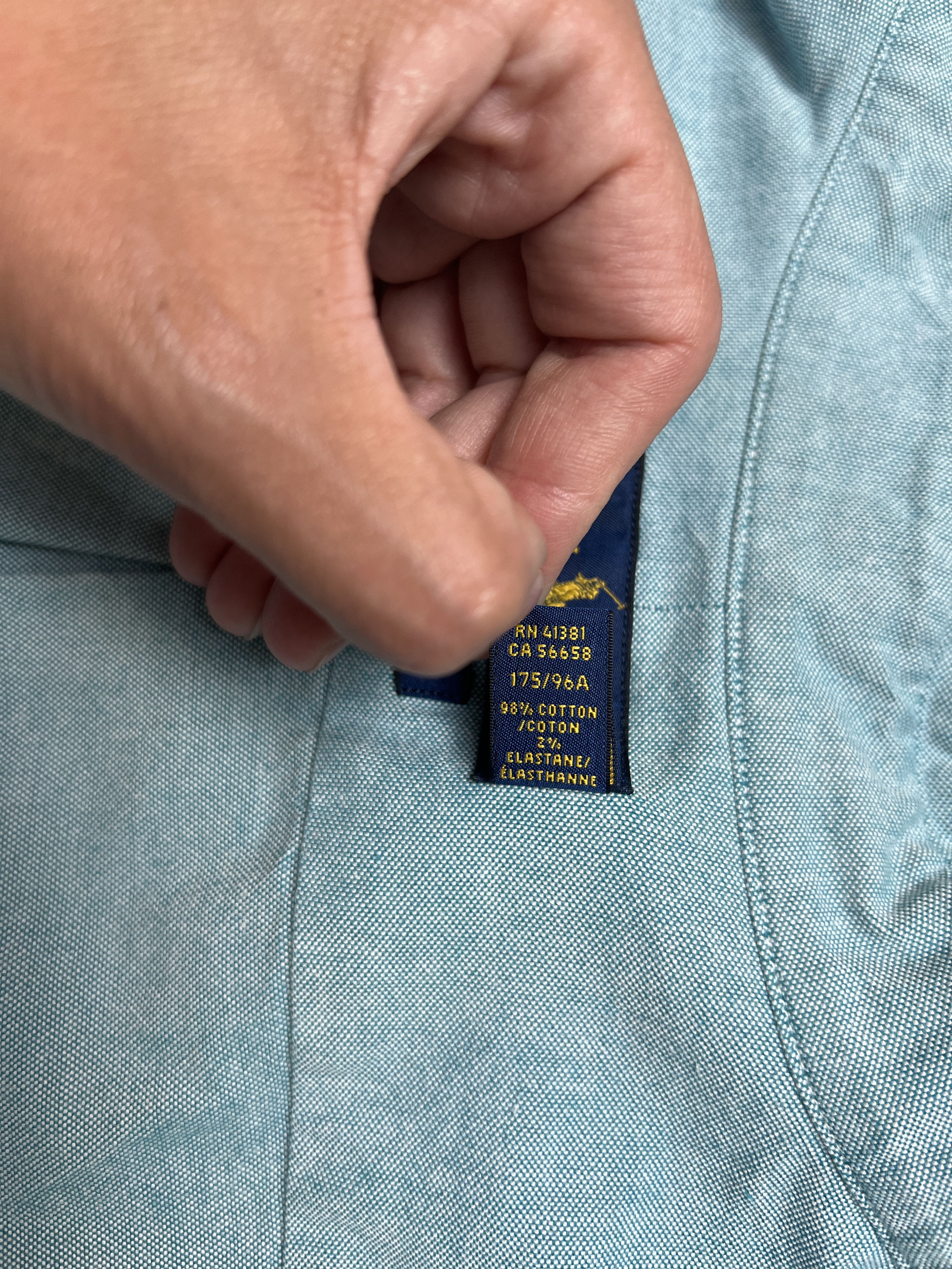 Ralph Lauren Ralph Lauren Slim Fit Stretch Oxford Shirt Blue M (175/96A) Size US M / EU 48-50 / 2 - 16 Thumbnail
