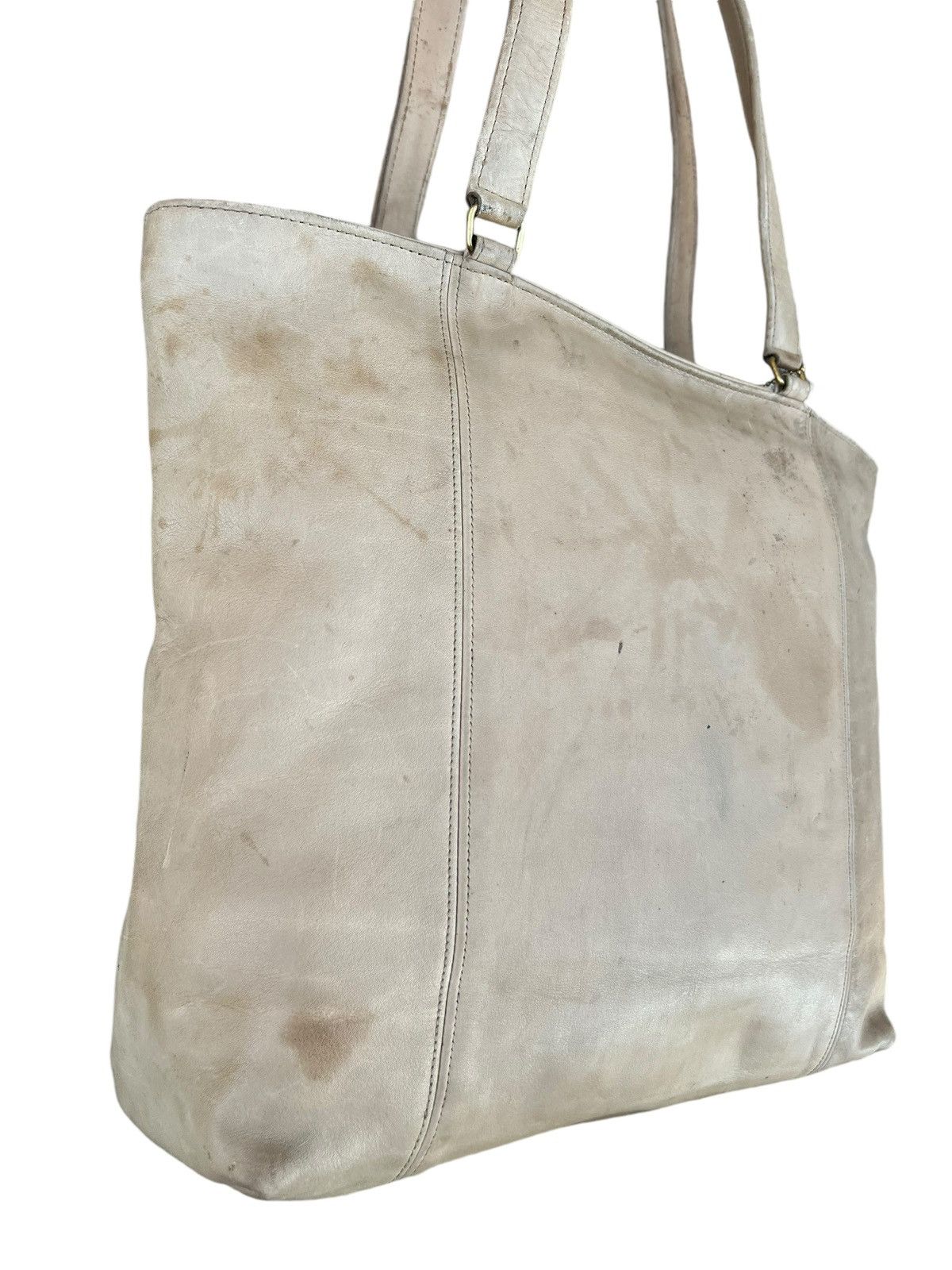 Coach × Leather Vintage 90s COACH Distress Stains Patina Leather Tote Bag Size ONE SIZE - 7 Thumbnail