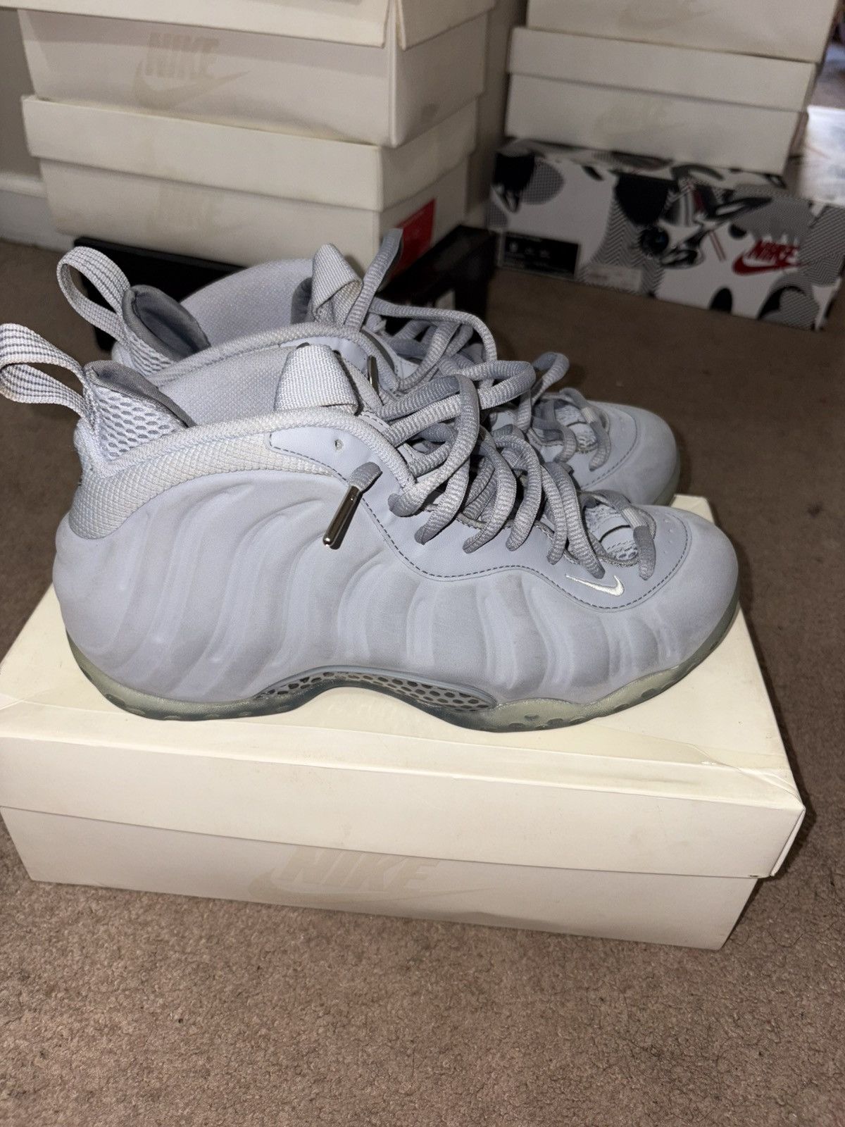 Nike Air Foamposite One PRM ‘Wolf Grey’ Size US 8 / EU 41 - 3 Thumbnail