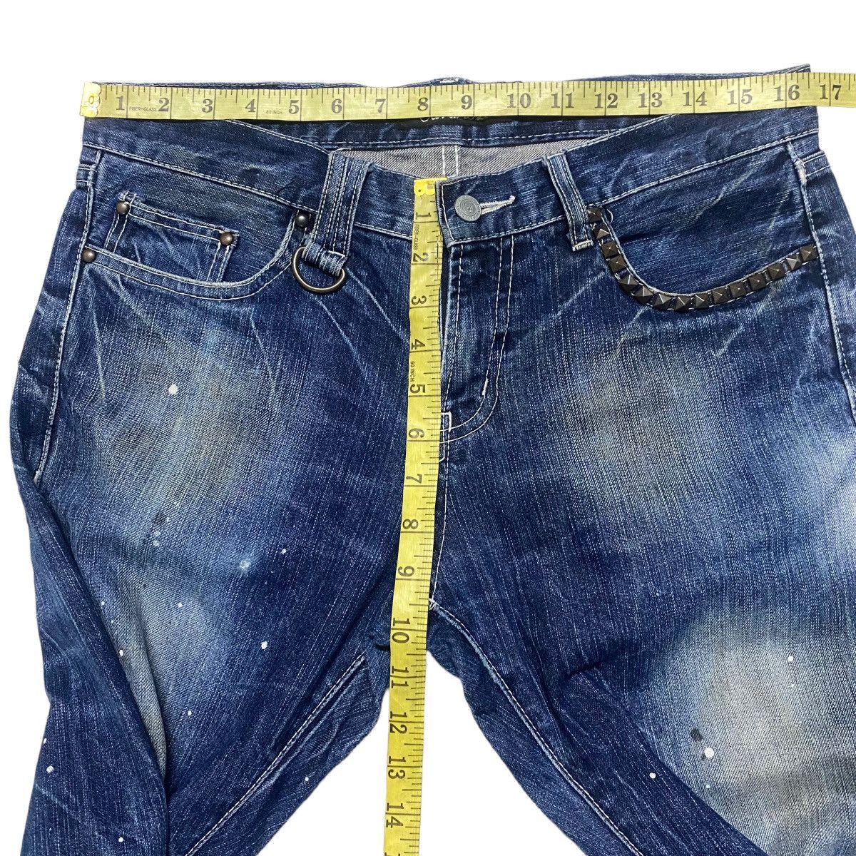 GOSTAR DE FUGA CavariA Denim Oiled Stained Flare Jeans Size US 32 / EU 48 - 17 Thumbnail