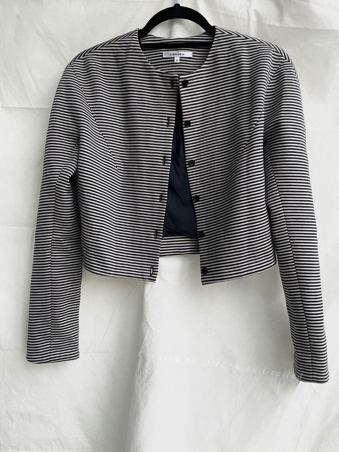 Carven Carven French Vintage Navy Cardigan Size XS / US 0-2 / IT 36-38 - 1 Thumbnail