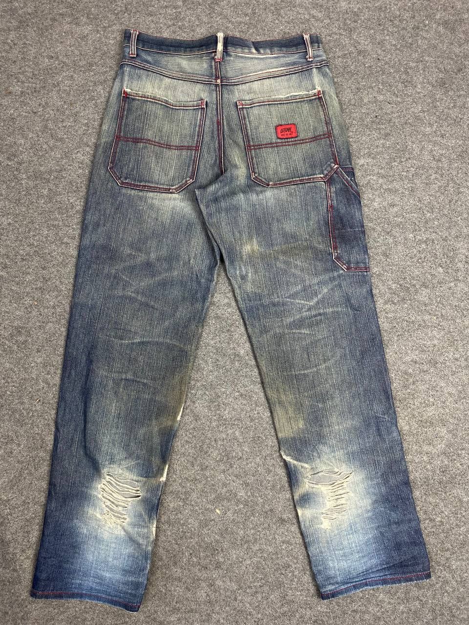 Japanese Brand leflah japanese brand carpenter baggy distressed denim Size US 34 / EU 50 - 1 Thumbnail