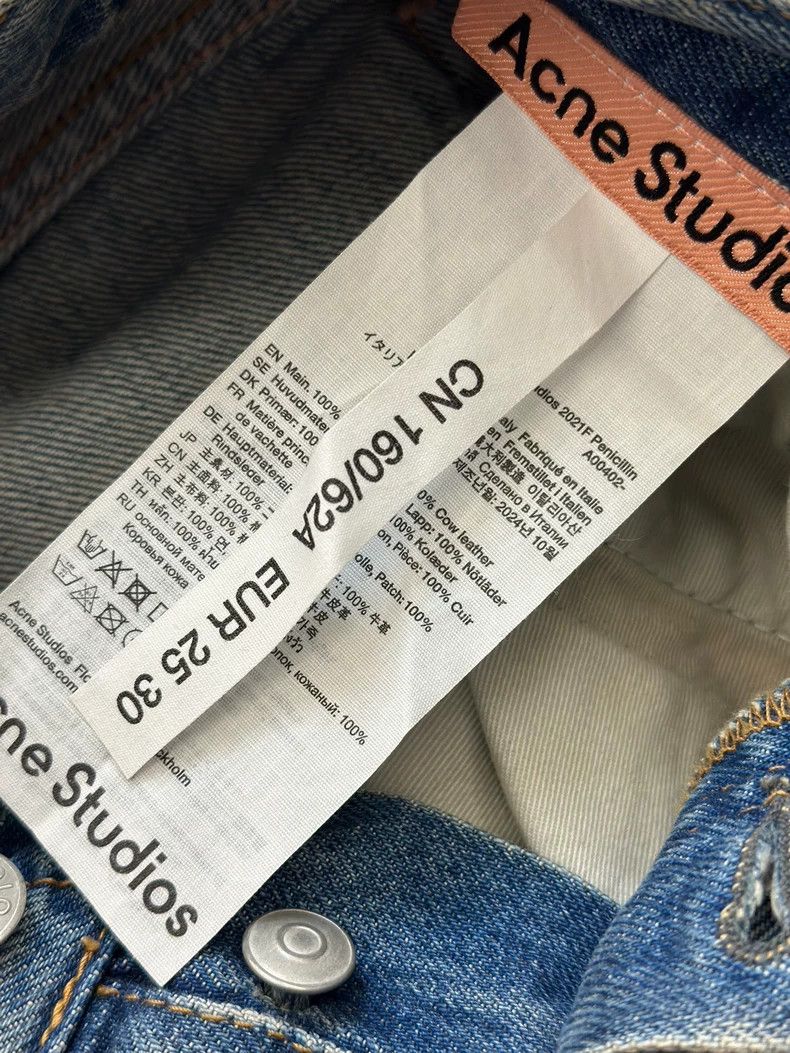 Acne Studios Acne Studios Blue distressed, ripped straight, dirty jeans Size 25" / US 0 / IT 36 - 2 Thumbnail