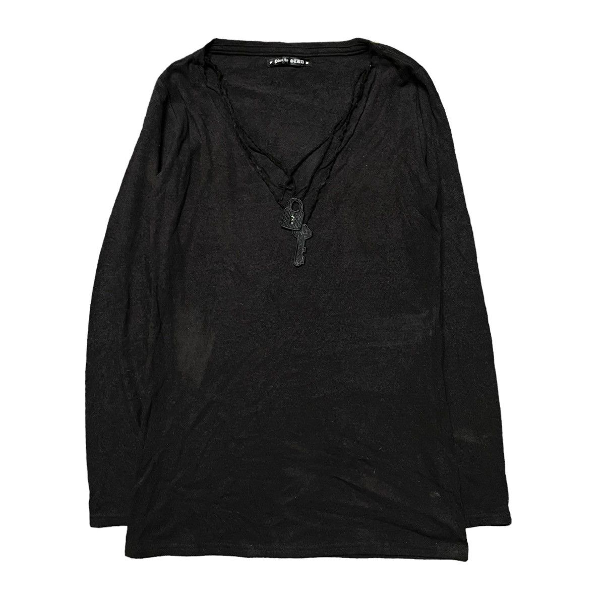 If Six Was Nine × Japanese Brand × Le Grande Bleu (L.G.B.) 💥- Plus By STUD Chain Necklace V Neck LS Shirt GOA LGB Style Size US S / EU 44-46 / 1 - 1 Thumbnail