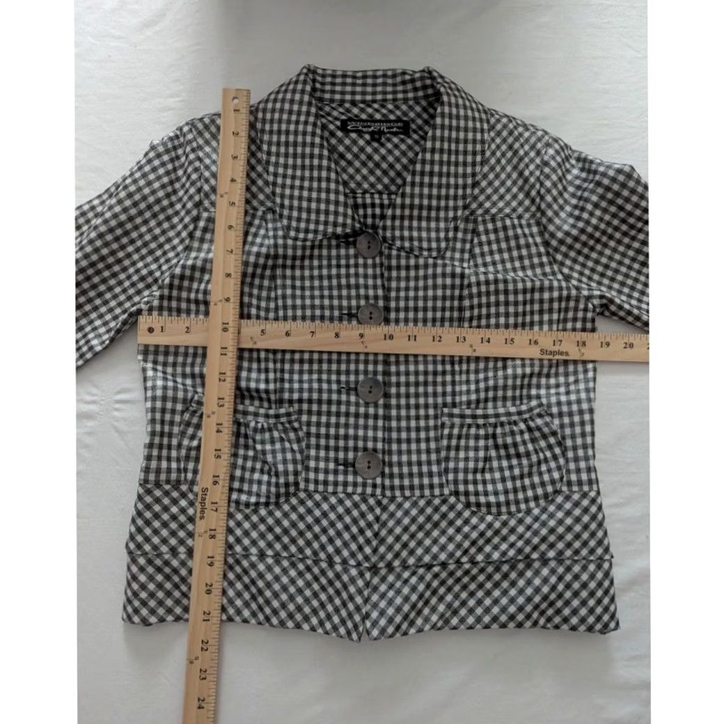 Vintage VINTAGE Wind Ridge Cheryl Nash Black & White Check Blazer Women’s Sz S Classic EUC Size S / US 4 / IT 40 - 7 Thumbnail