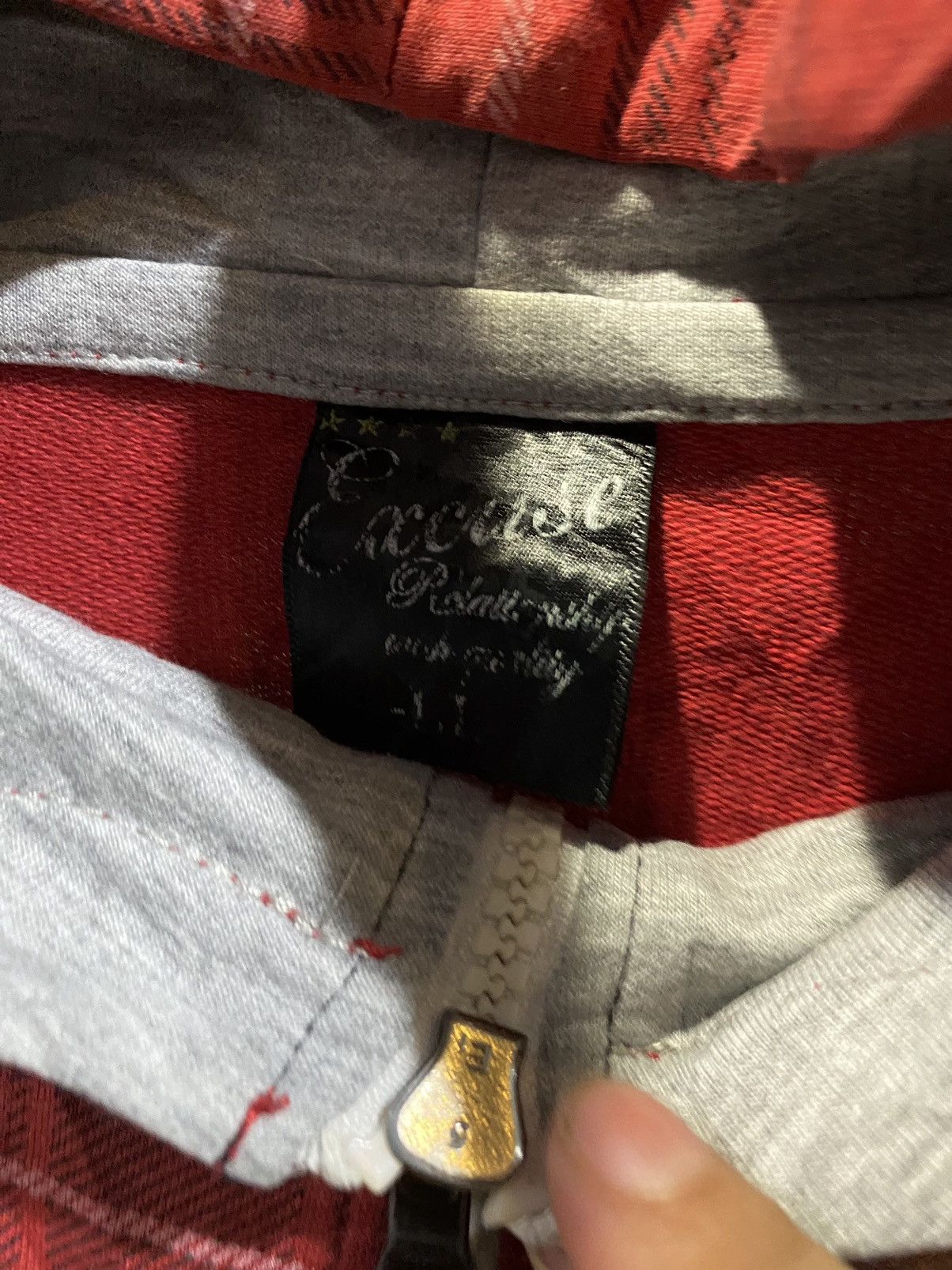If Six Was Nine Excuse Japanese Red Tartan Shake Violently Poem Hoodie Punk Size US M / EU 48-50 / 2 - 4 Thumbnail