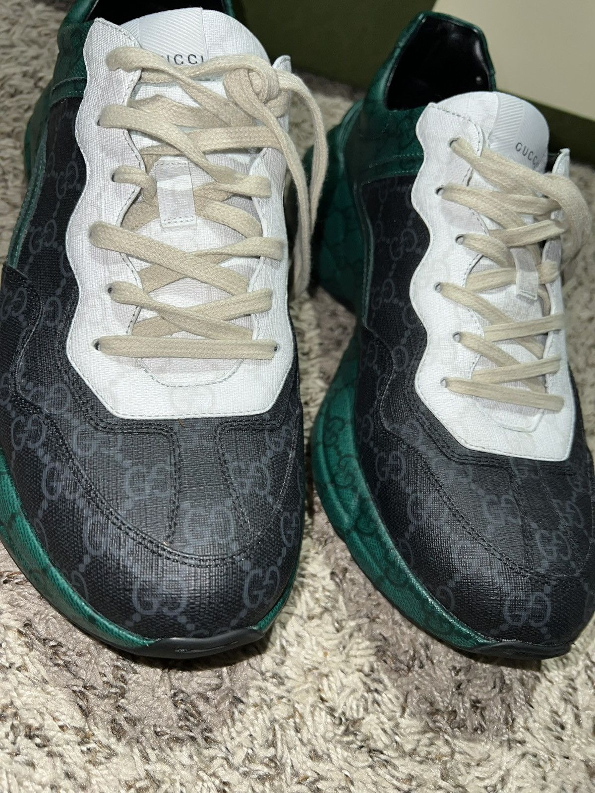 Gucci Gucci GG Rhyton Green Black Size US 11.5 / EU 44-45 - 11 Thumbnail