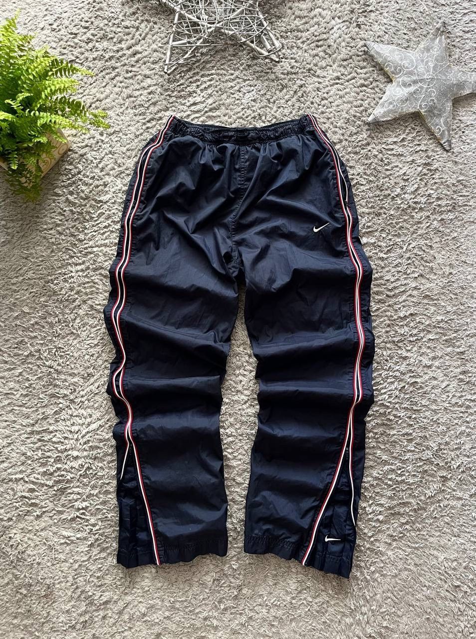 Nike × Vintage 00s Vintage Nike Pants Nylon Rare Swoosh Drill Size US 32 / EU 48 - 1 Thumbnail