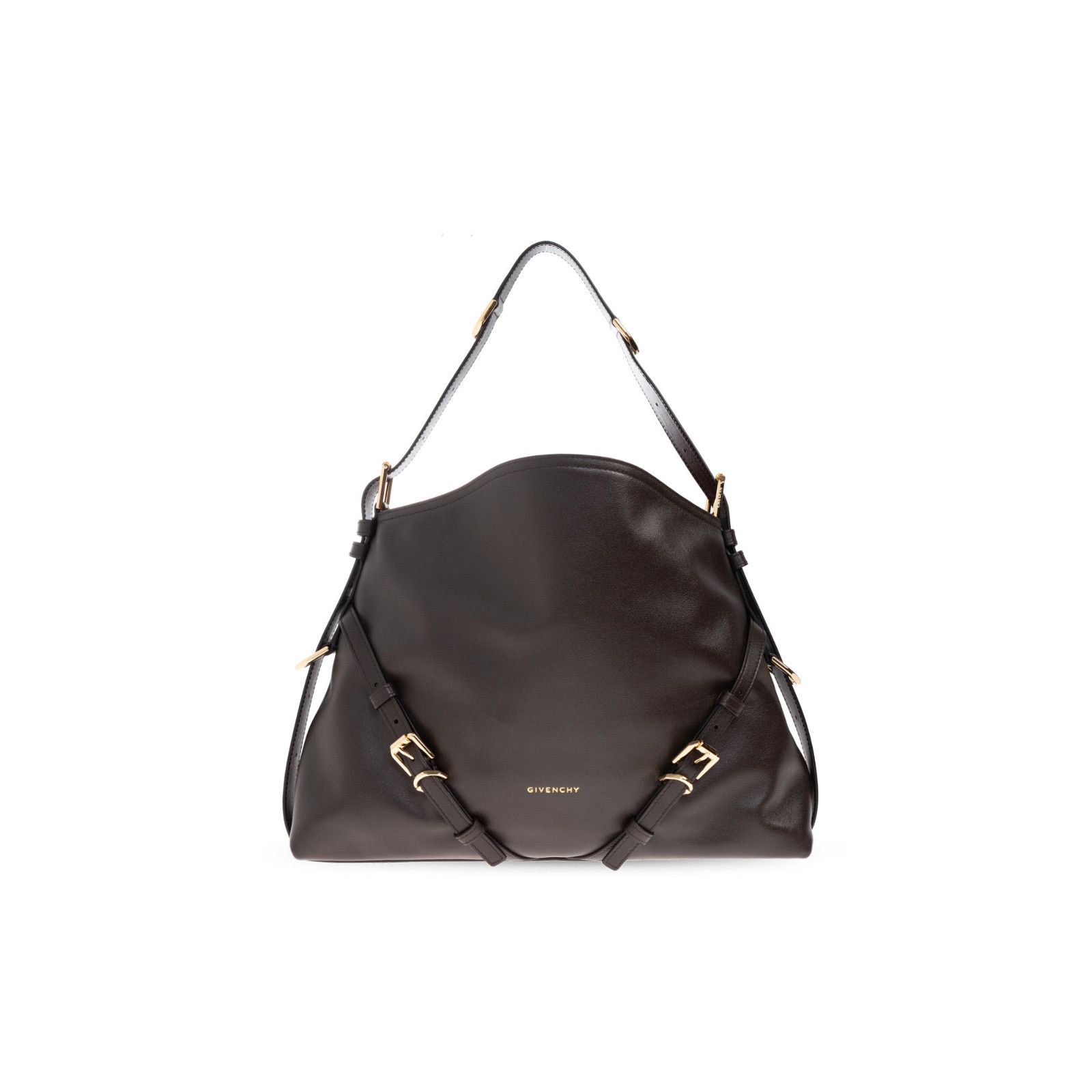 Givenchy GIVENCHY Medium Voyou Brown Grained Leather Shoulder Bag New Size ONE SIZE - 1 Thumbnail
