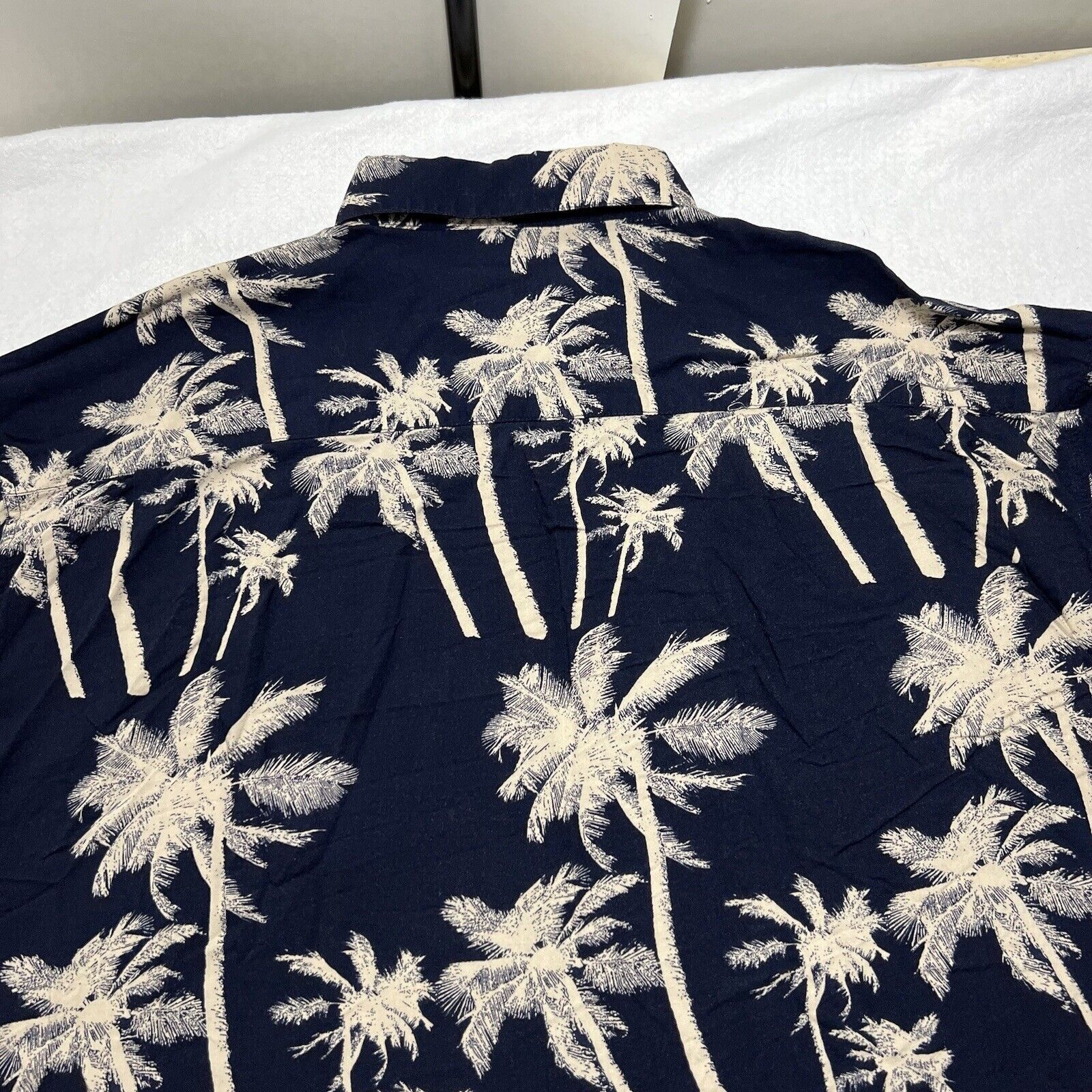 Knightsbridge Knightsbridge XXL Hawaiian Palm Tree Navy Button Up Shirt Size US XXL / EU 58 / 5 - 10 Thumbnail