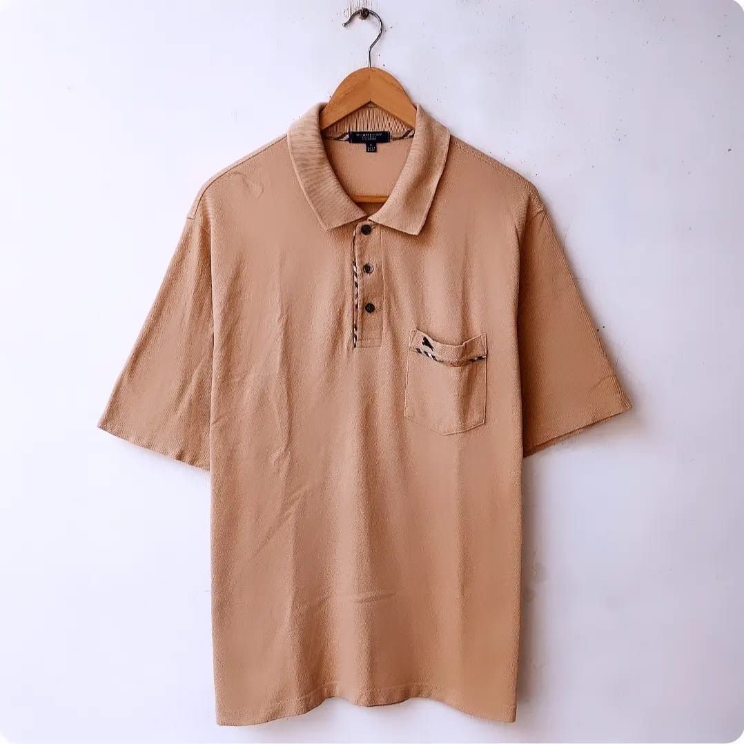 Burberry × Vintage Vintage Burberry Pocket Polo Shirt Size US L / EU 52-54 / 3 - 1 Thumbnail