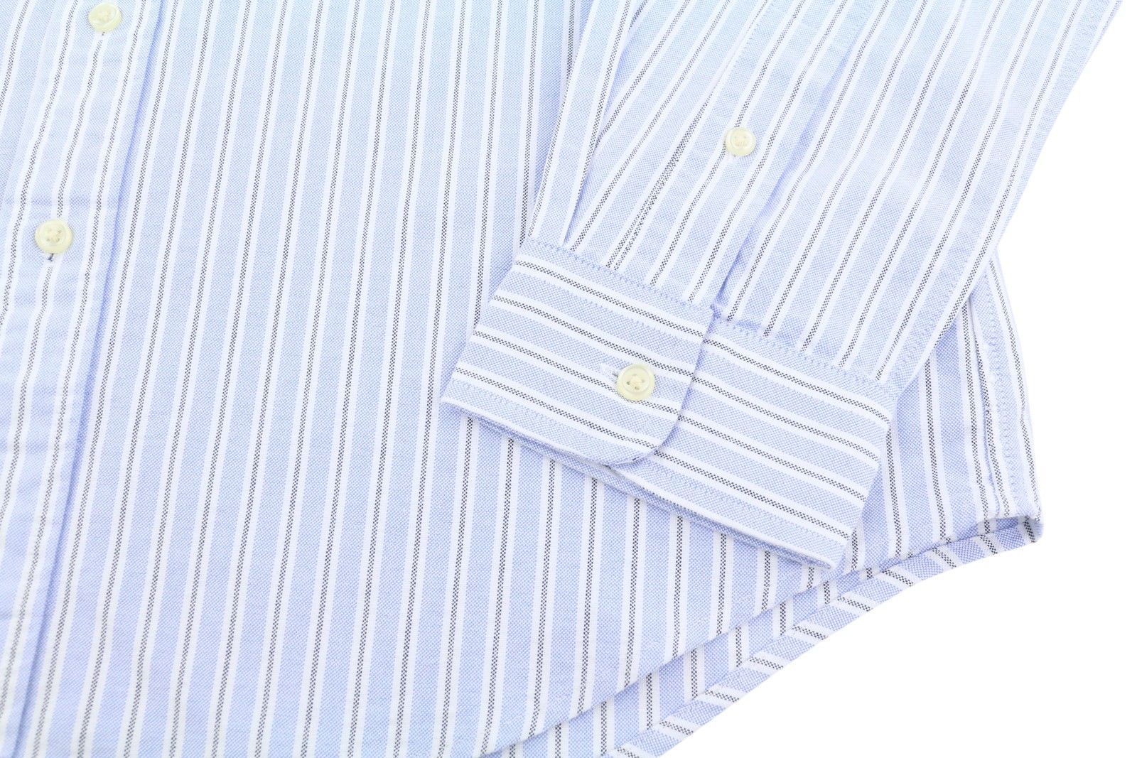 Ralph Lauren L Blue Striped Custom Fit Button-Down Neck Logo 87017 Size US L / EU 52-54 / 3 - 5 Thumbnail