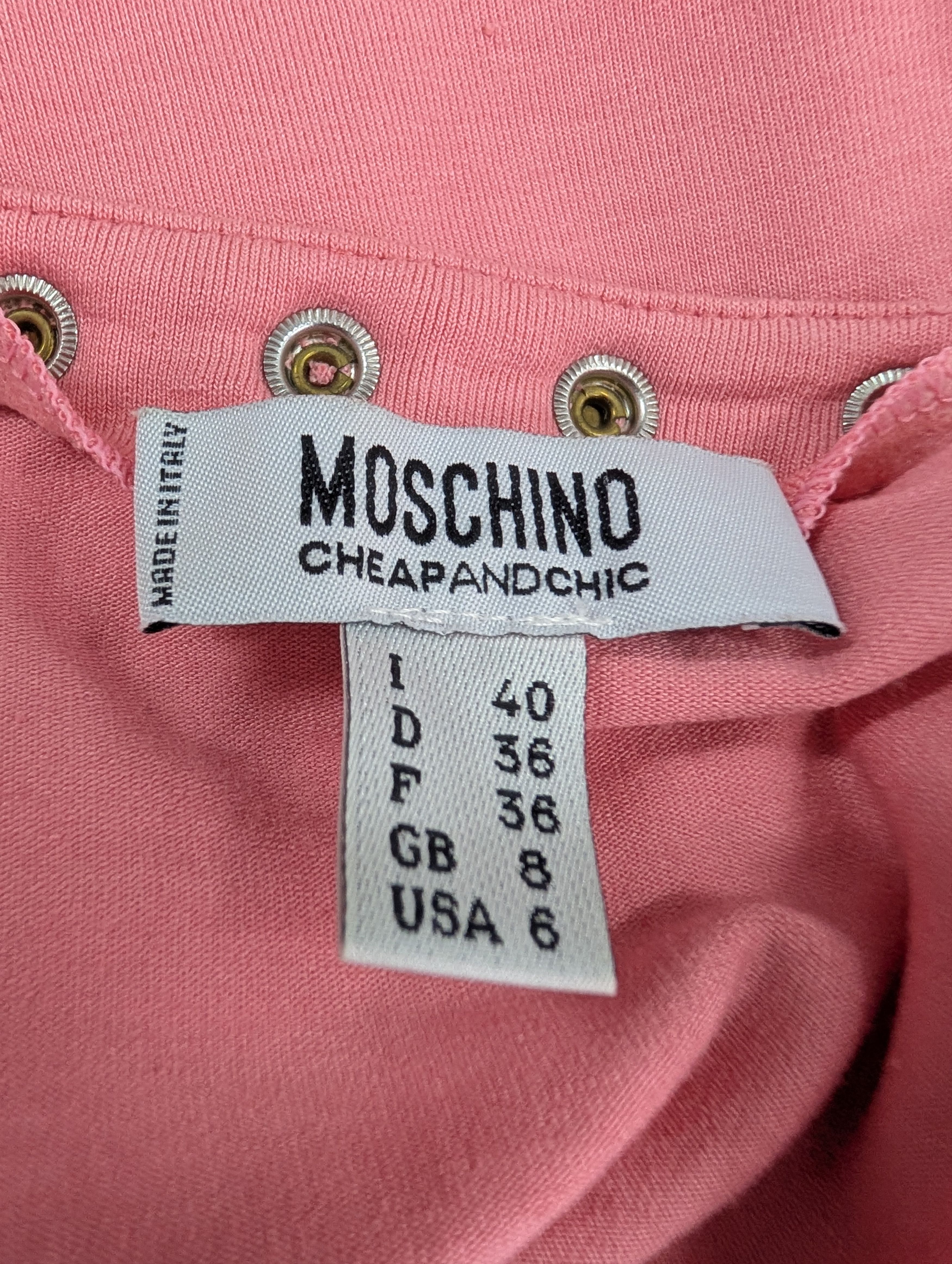 Moschino Moschino Cheap And Chic Pink Tank Top With Colorful Buttons Size S / US 4 / IT 40 - 6 Thumbnail