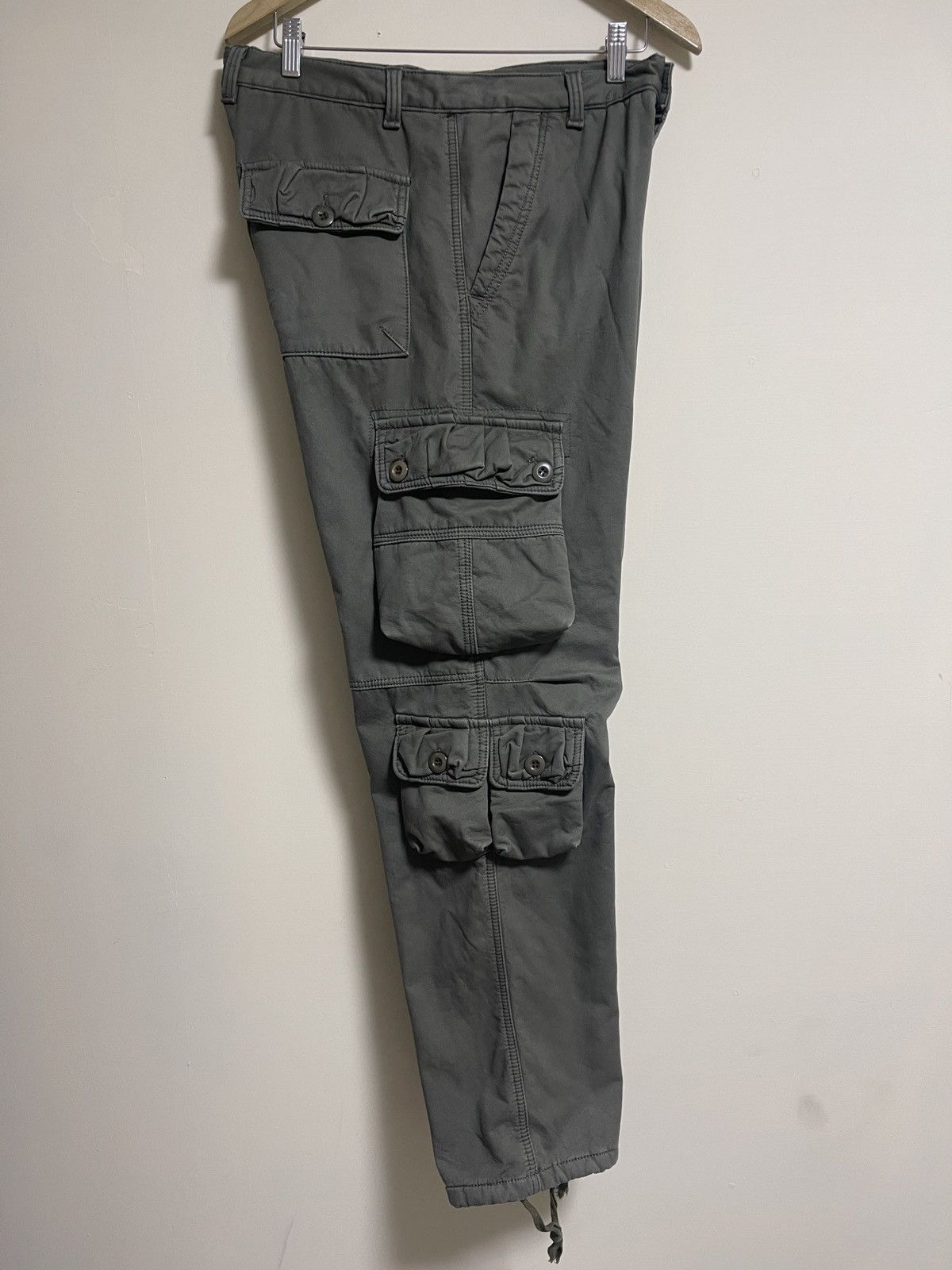 Japanese Brand Green olive Multipoket Cargo pants Y2k Baggy Size US 32 / EU 48 - 3 Thumbnail