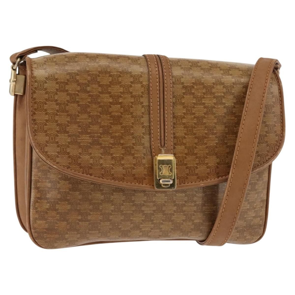 Celine Celine Vintage Macadam Shoulder Bag Canvas and Leather Size ONE SIZE - 1 Thumbnail