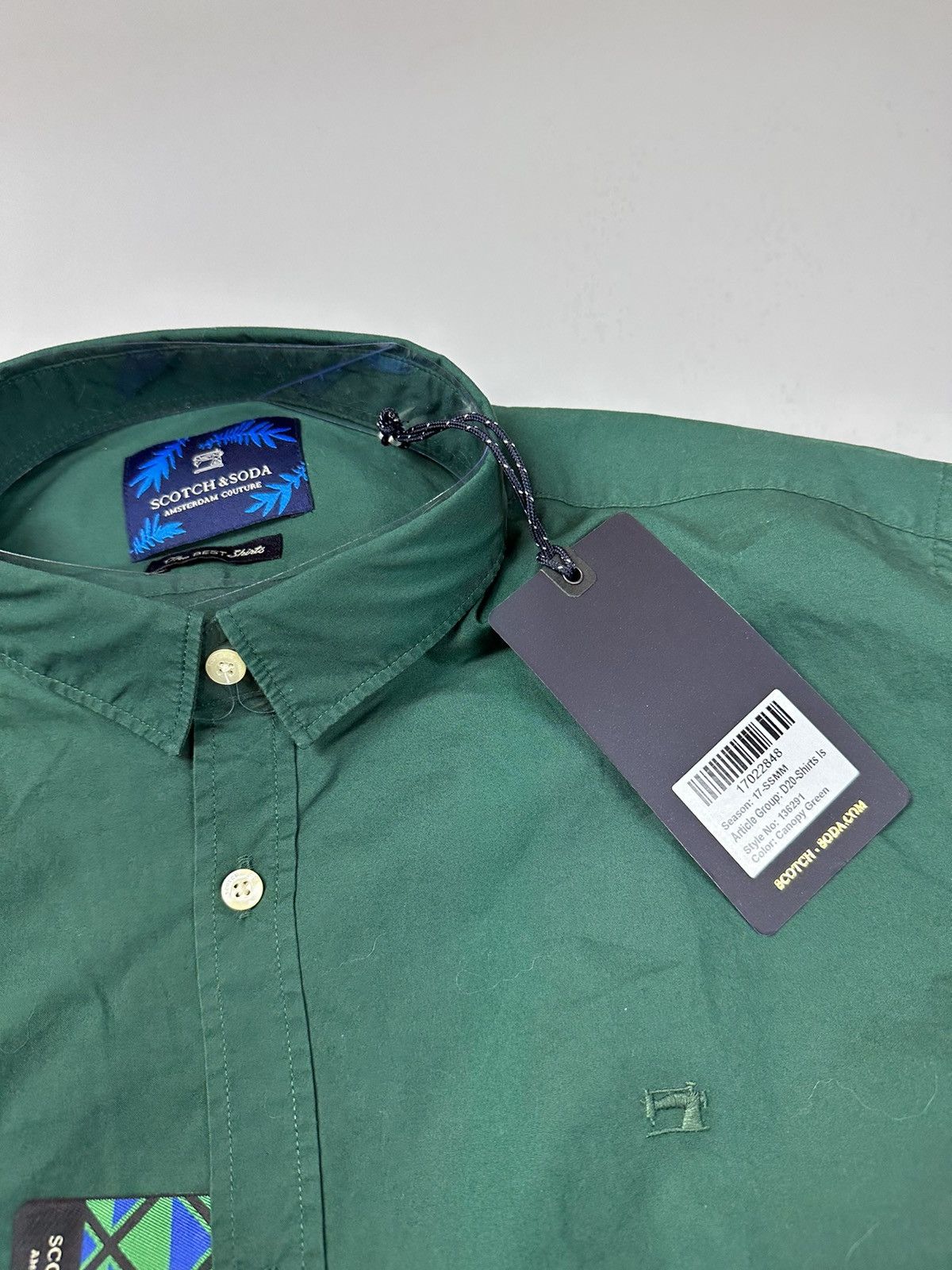 Scotch & Soda Emerald Green Button shirt by Scotch&soda Size US M / EU 48-50 / 2 - 4 Thumbnail