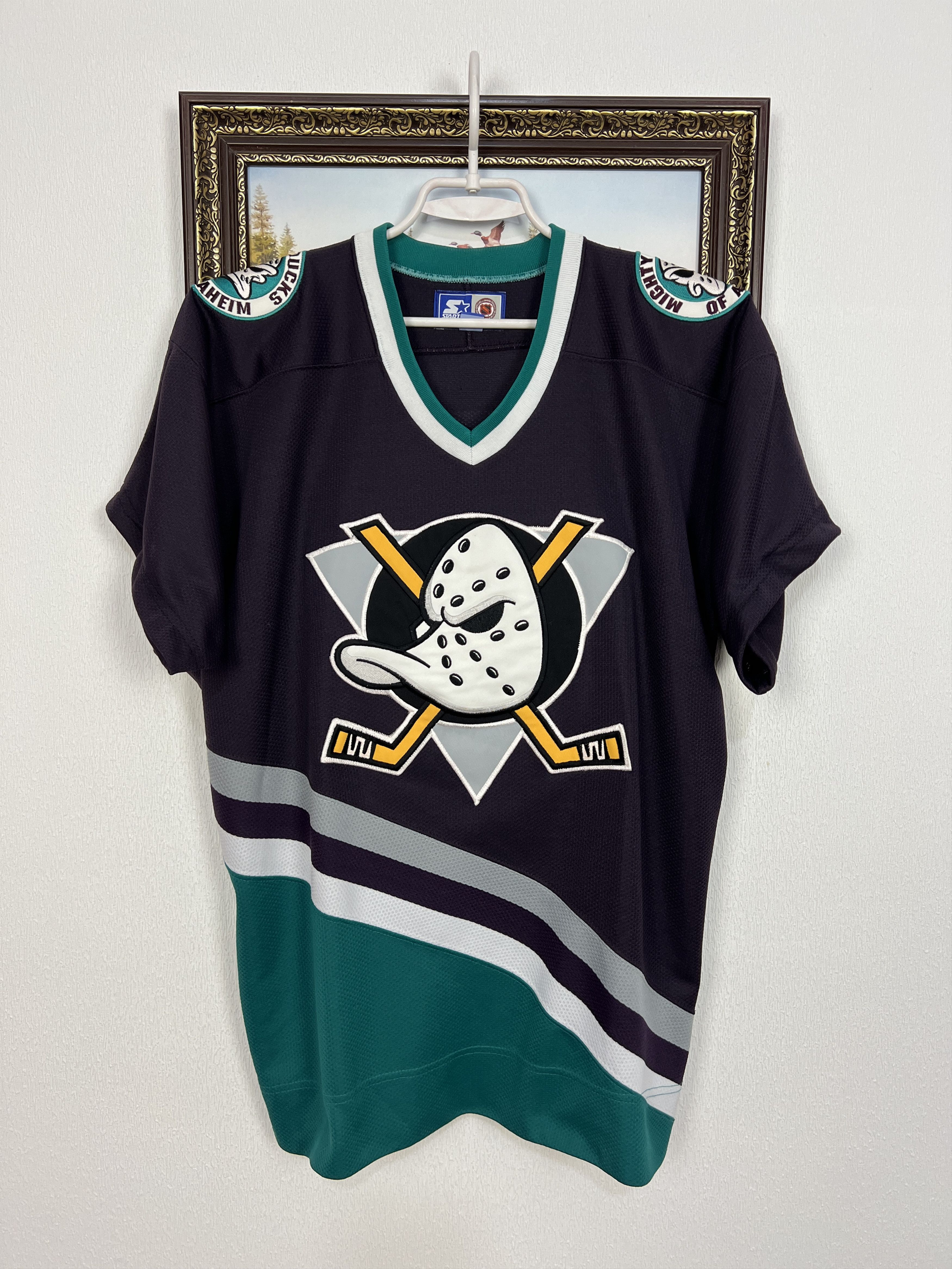 Starter Vintage 90's Anaheim Mighty Ducks Hockey Jersey NHL Trikot Size US M / EU 48-50 / 2 - 1 Thumbnail