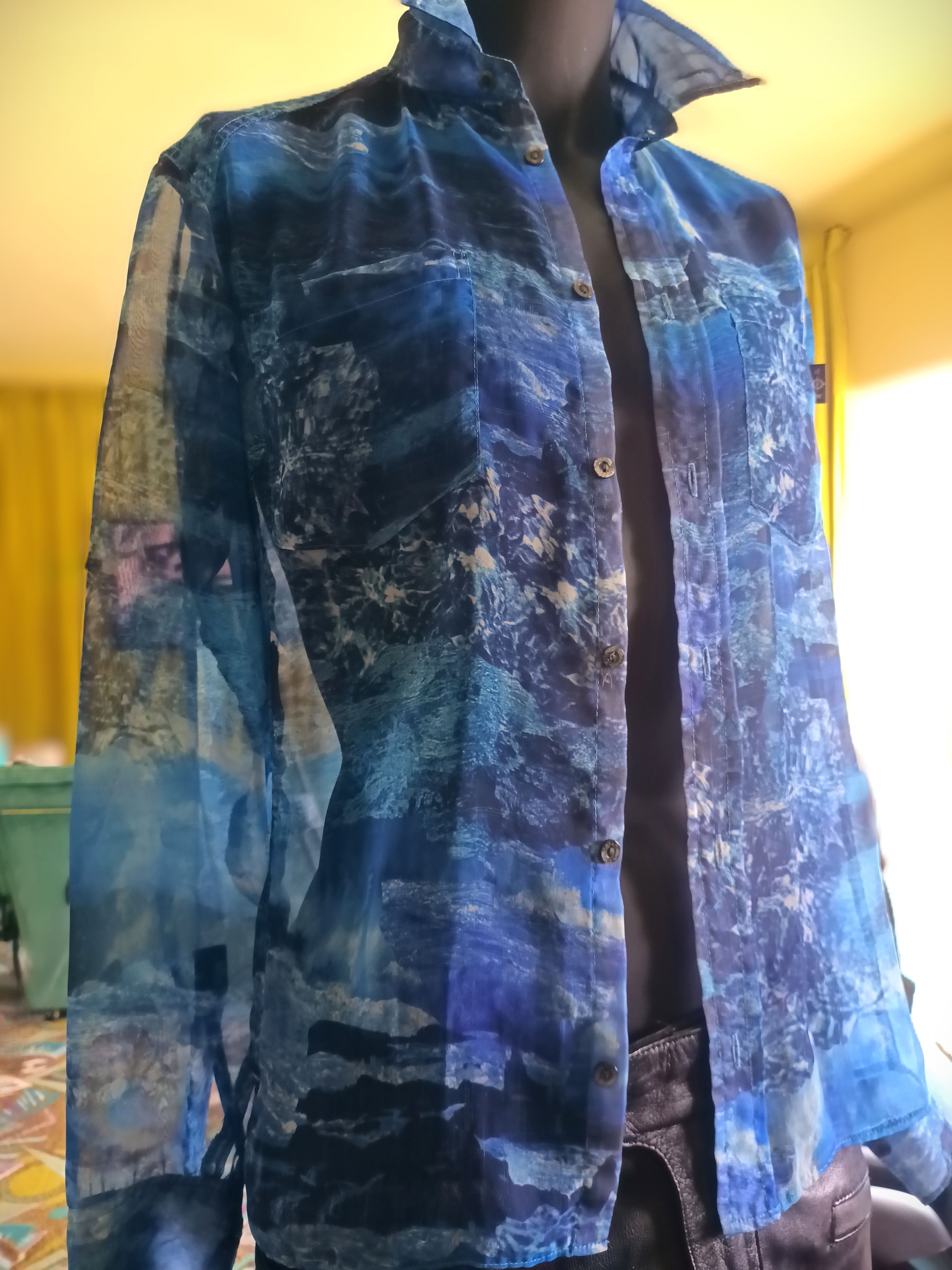 Dexter Wong Dexter Wong See-Thru Ocean Print Shirt Size US M / EU 48-50 / 2 - 9 Thumbnail