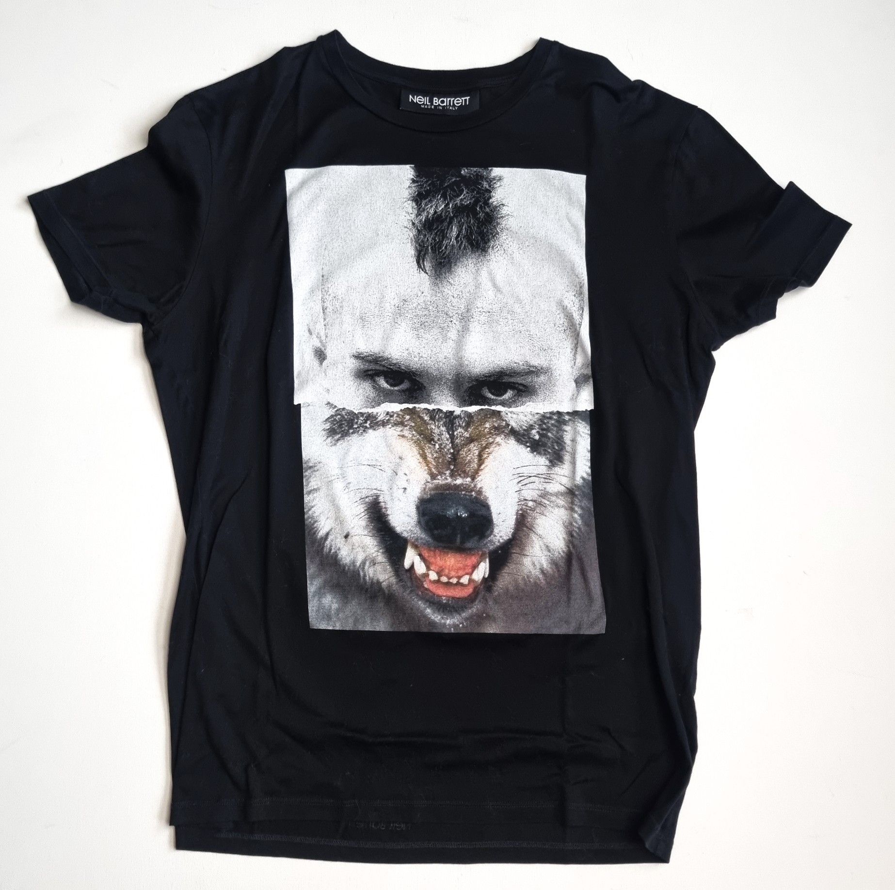 Neil Barrett Neil Barrett Mohawk Wolf Graphic T-Shirt Size US M / EU 48-50 / 2 - 1 Thumbnail