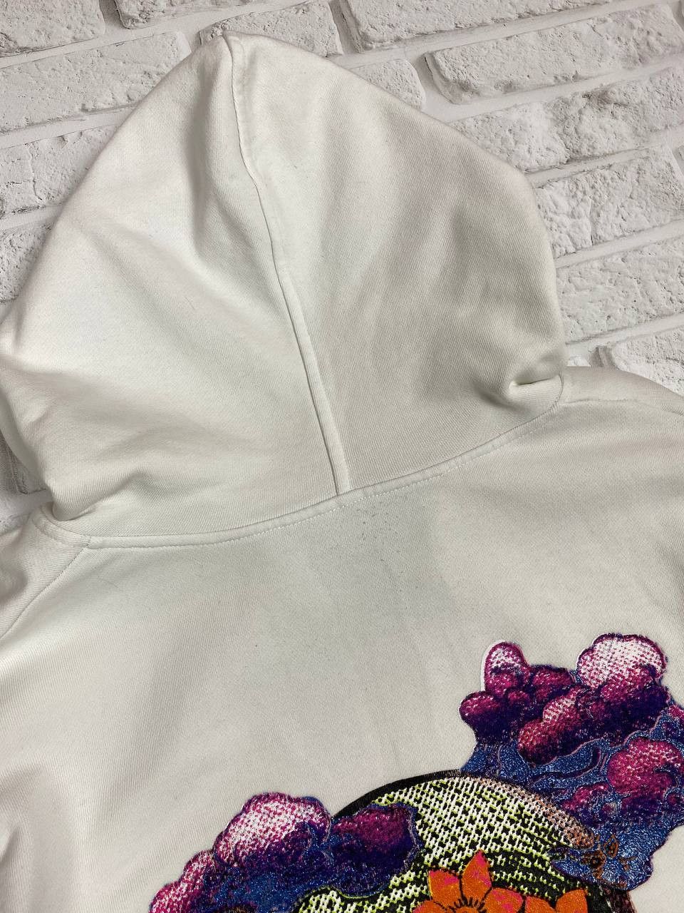 John Galliano Rare John Galliano White Graphic Print Hoodie Made in Italy Size US M / EU 48-50 / 2 - 11 Thumbnail