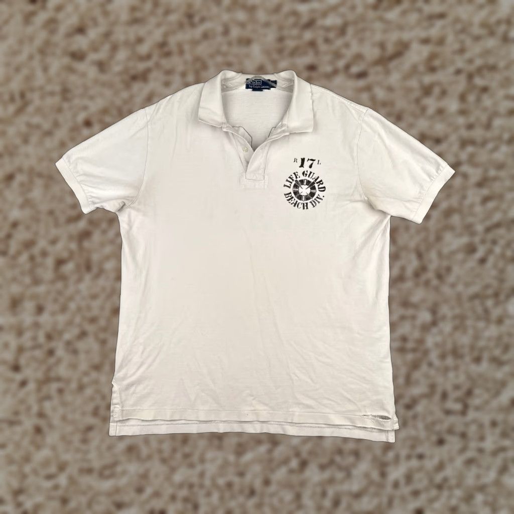 Ralph Lauren VINTAGE Polo Ralph Lauren Shirt Adult XL White Polo, 100% Cotton, Short Sleeve, Slim Fit, Men, 44 Chest, Logo Embroidered, 1990s/Classic Sports Theme Size US XL / EU 56 / 4 - 1 Thumbnail