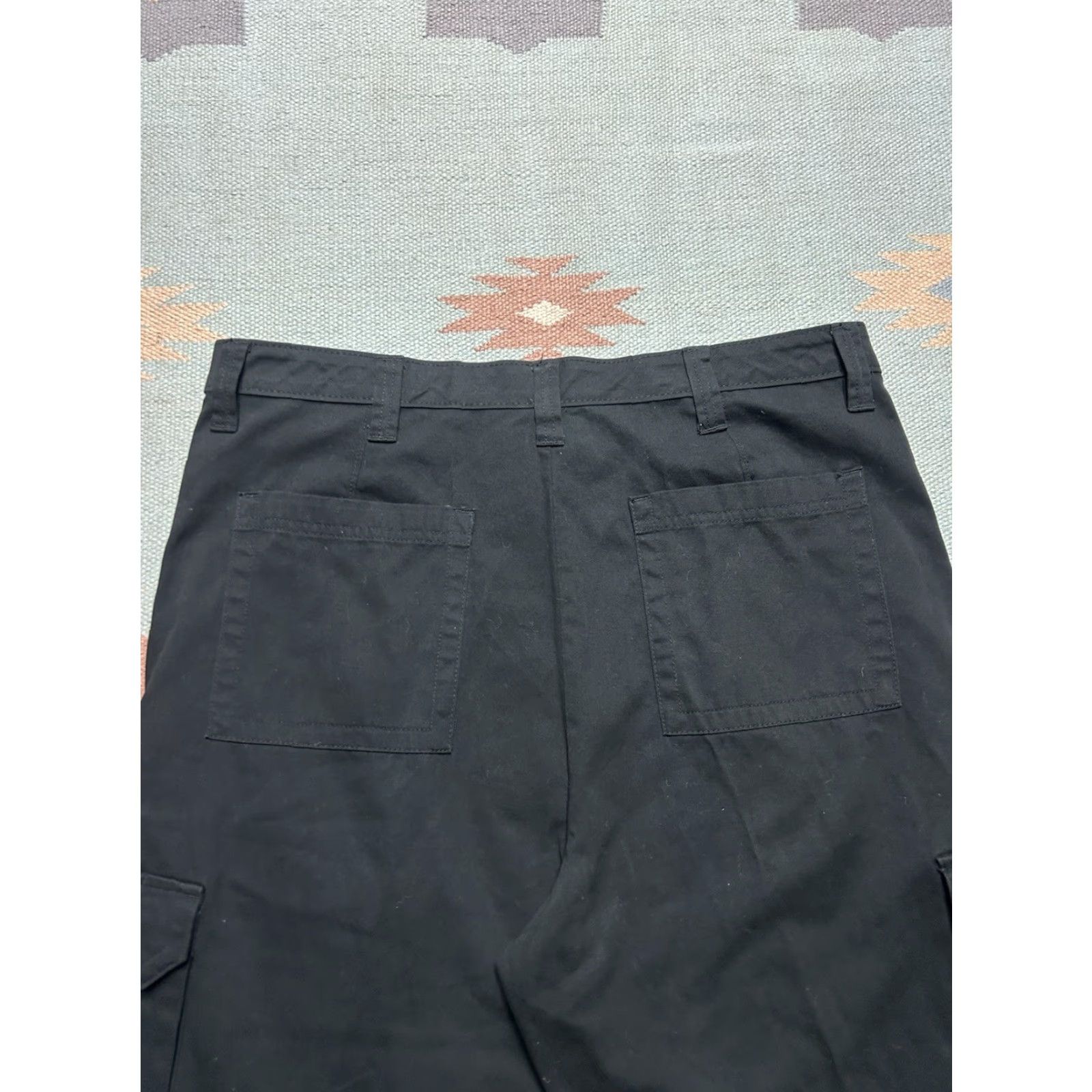 Wrangler VINTAGE Wrangler Cargo Shorts Black Cotton Twill Mens 36 Utility Pockets Skater Chino 10.5” Inseam 23” Outseam 36”? Size US 36 / EU 52 - 6 Thumbnail
