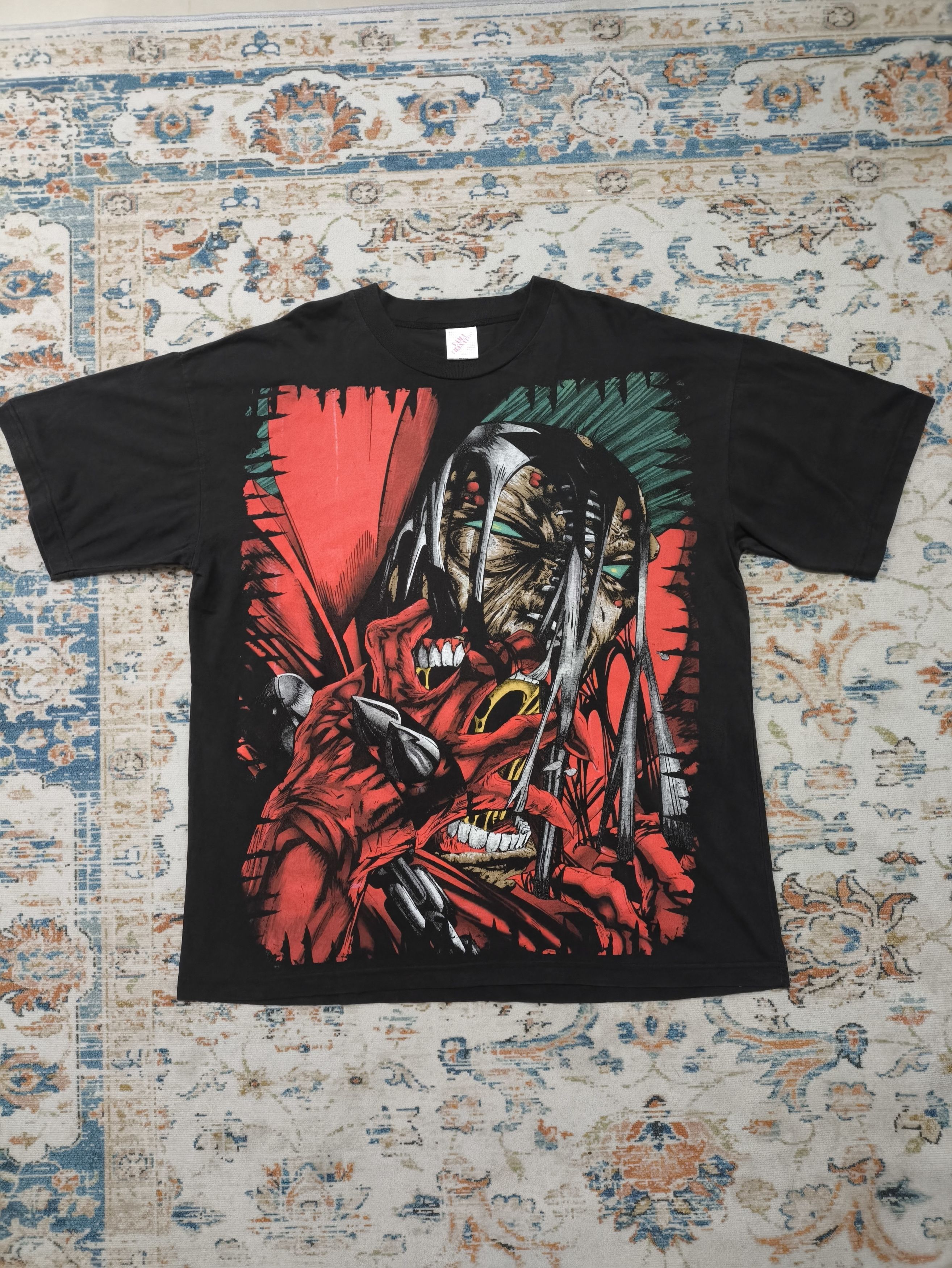 Vintage SPAWN Big Print AOP Shirt Size US XL / EU 56 / 4 - 1 Thumbnail